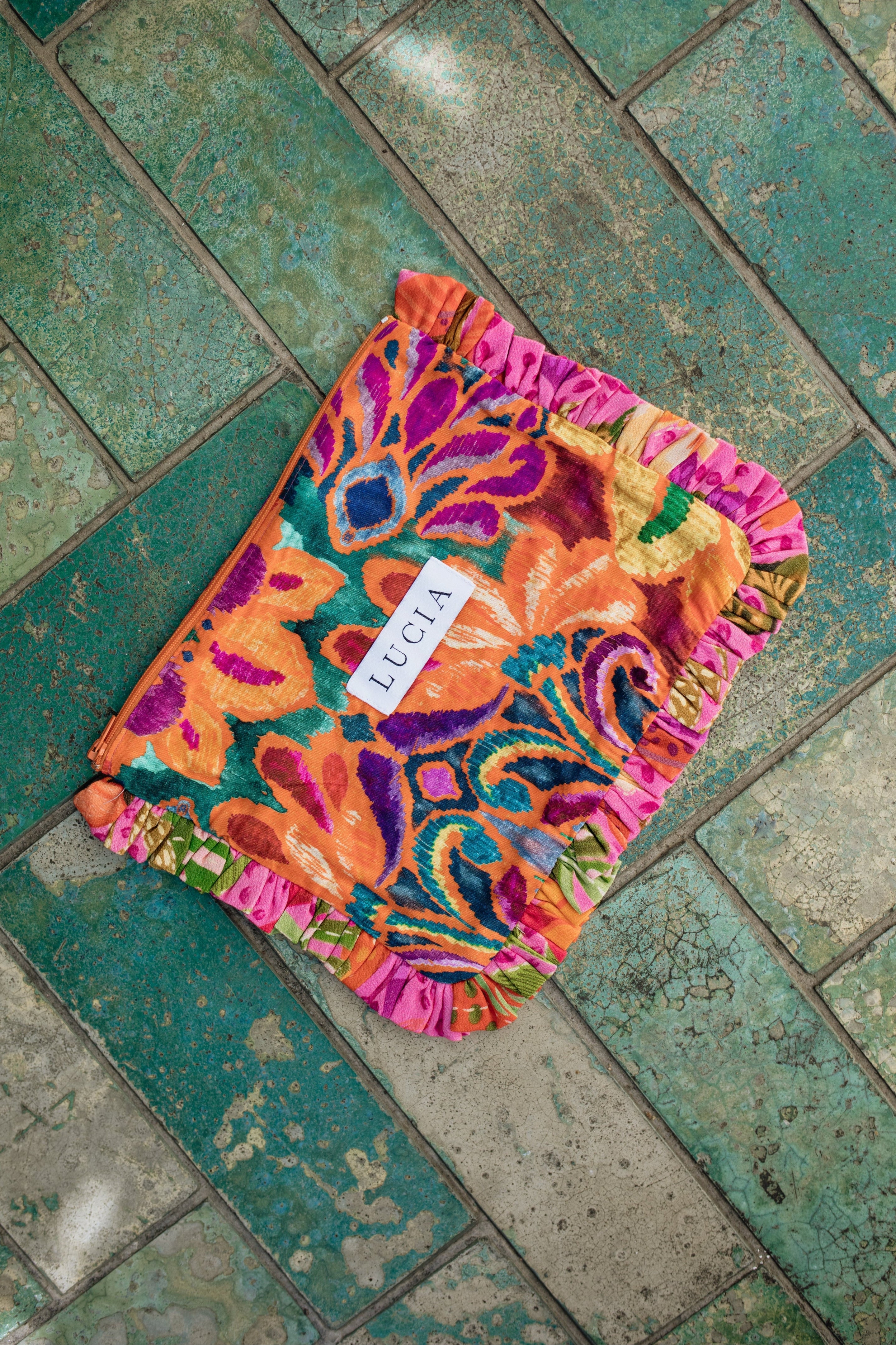 Lucia Essential Purse Orange Floral