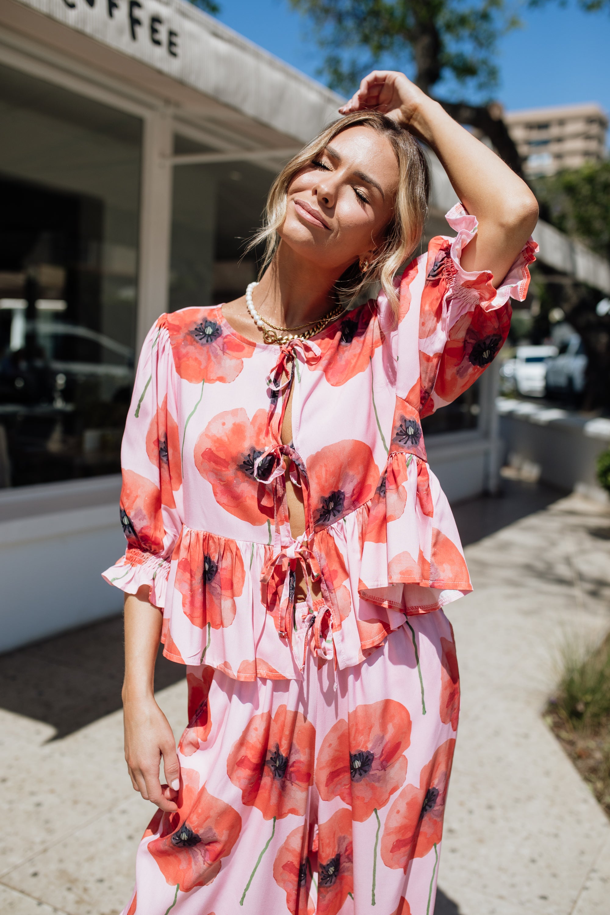 London Short Sleeve Top | Poppy Pink