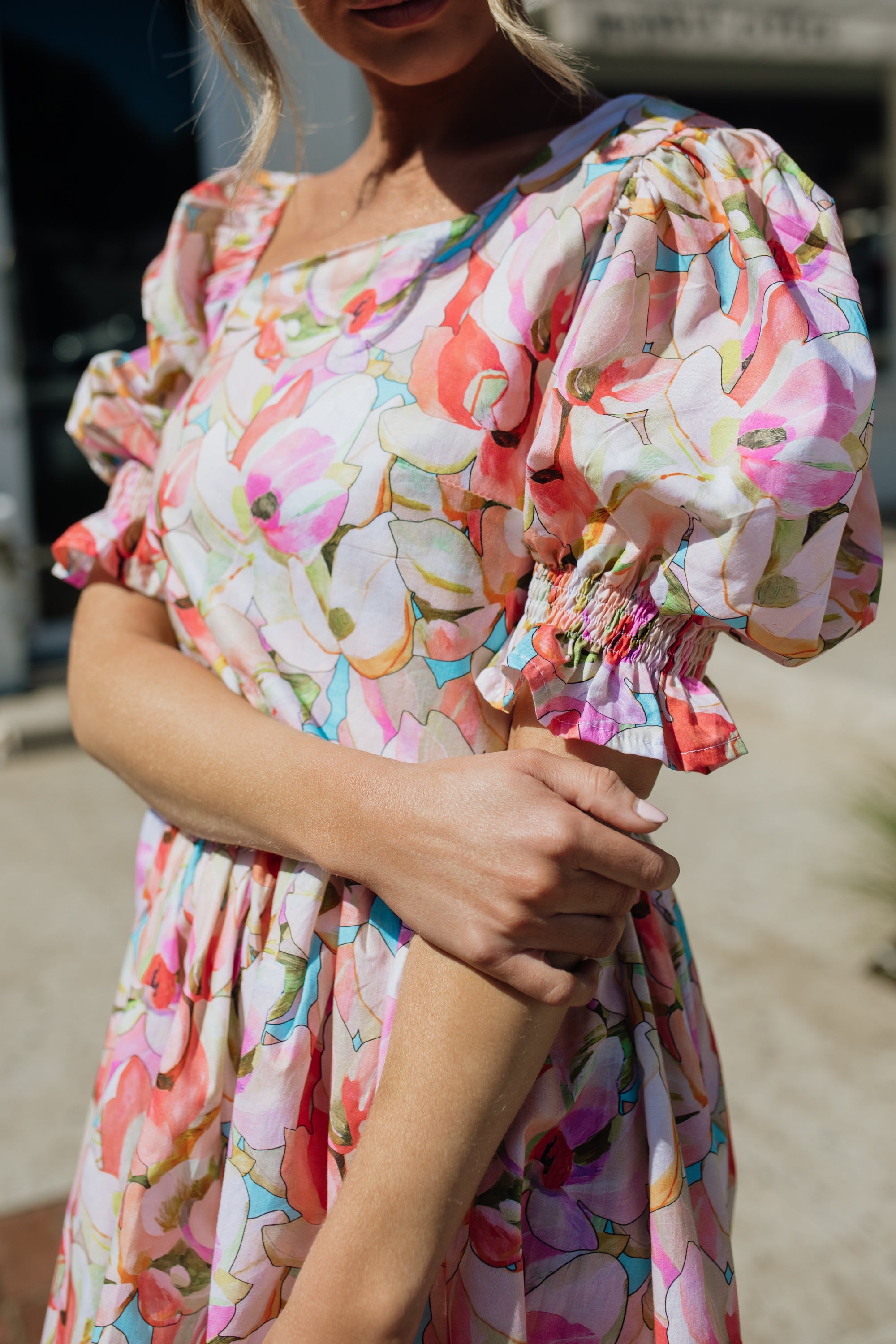 Courtney Dress | Botanical Orchid