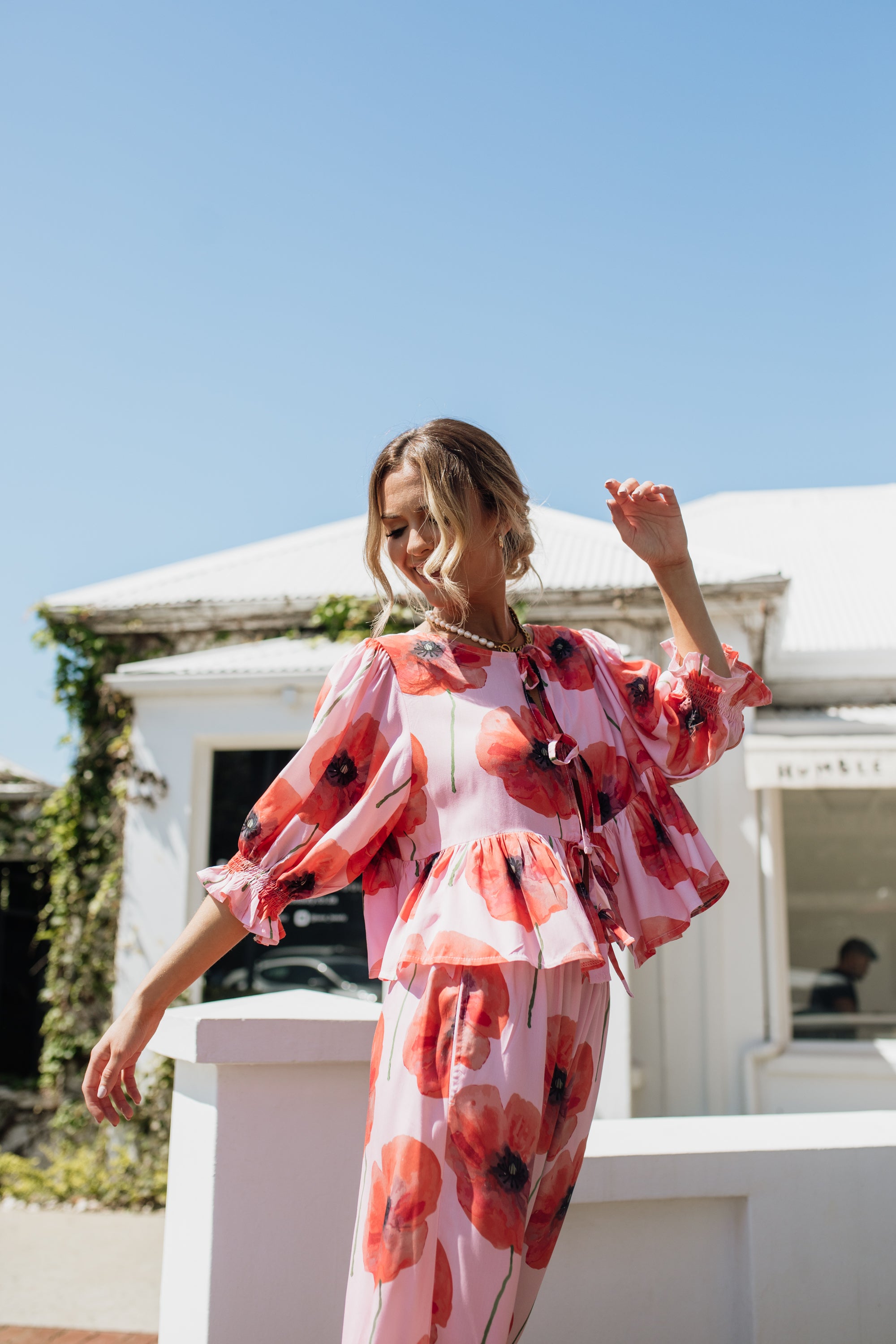 London Short Sleeve Top | Poppy Pink