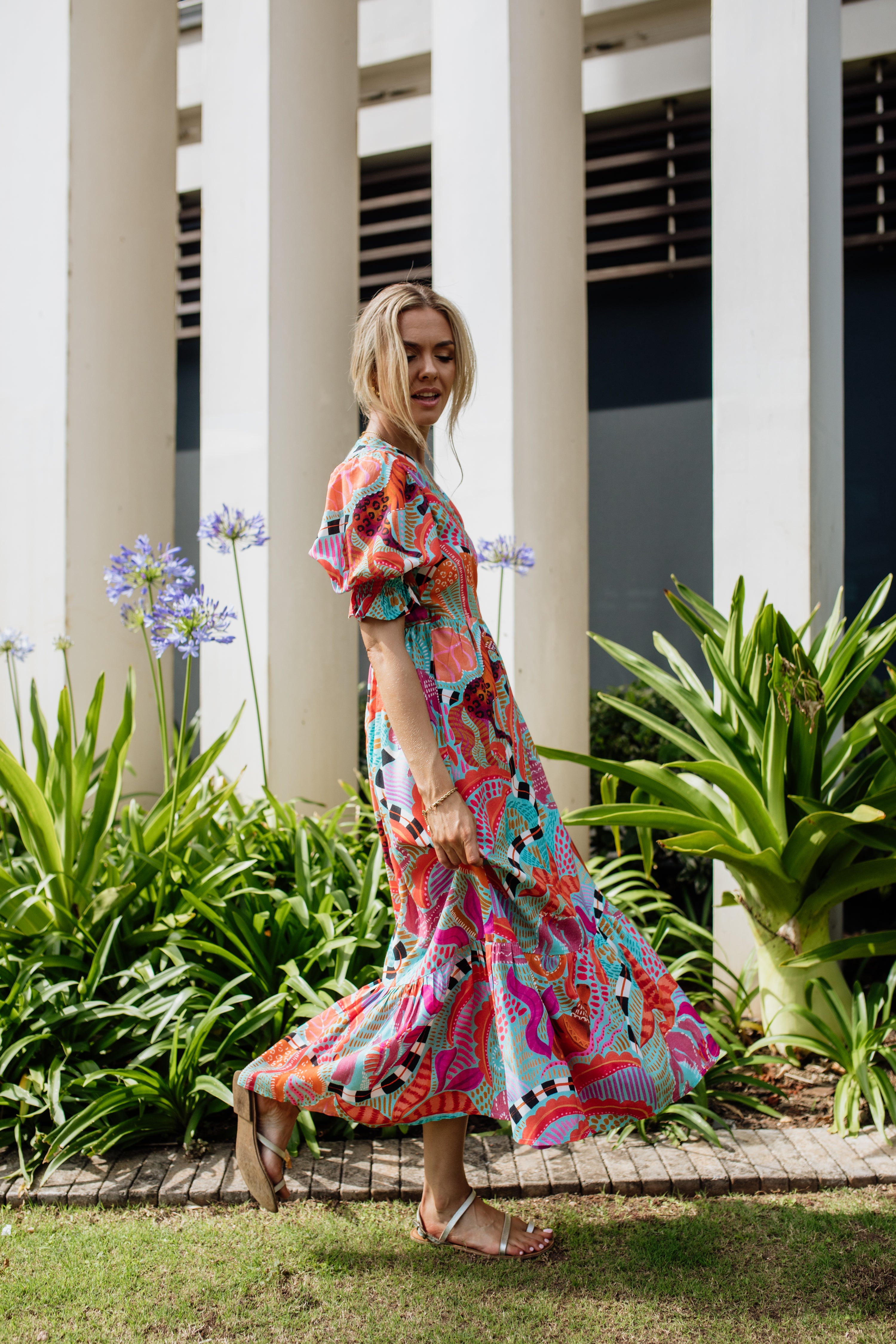 Giulia Wrap Dress | Leopard Oasis