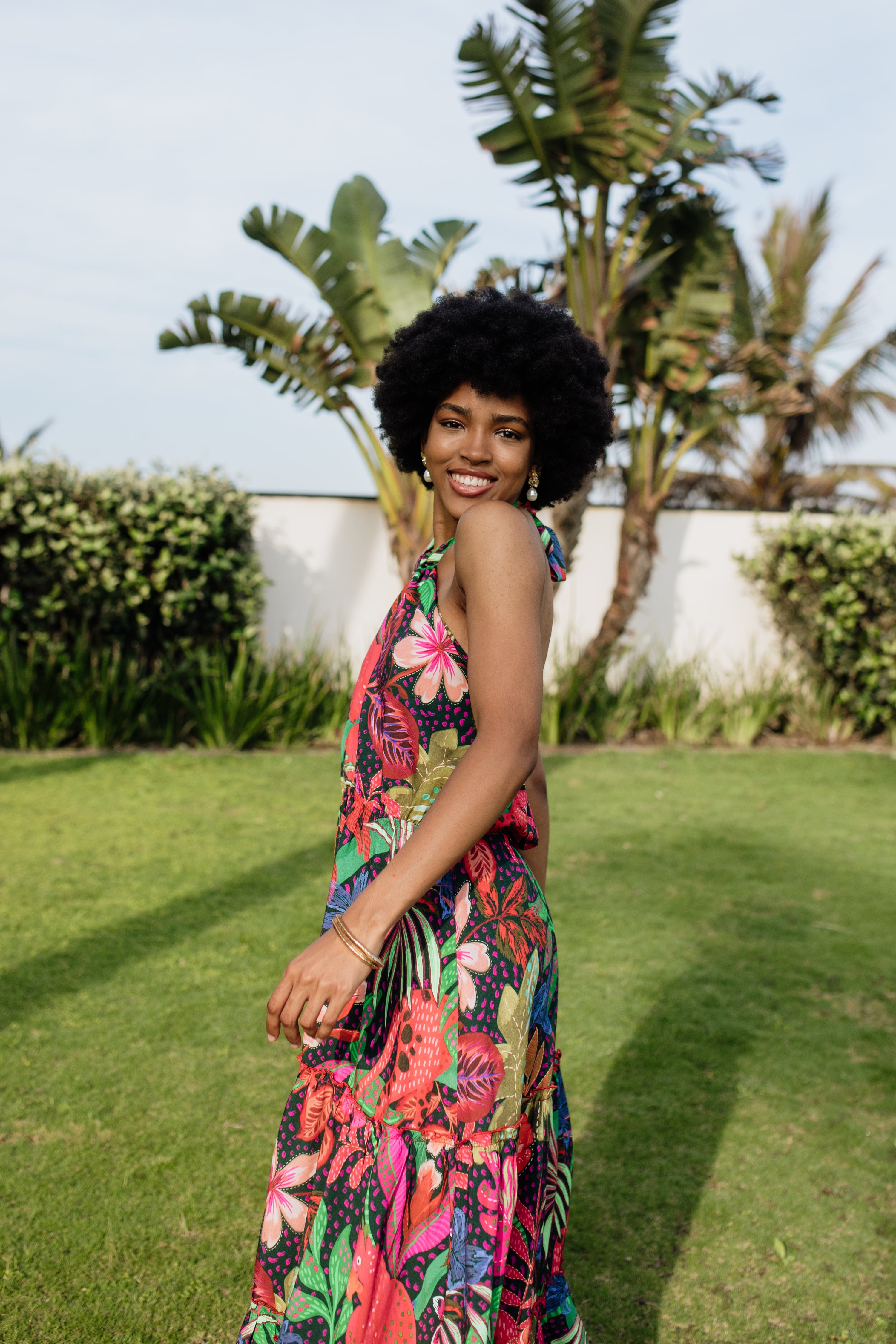 Nicola Halter Dress | Safari Palms