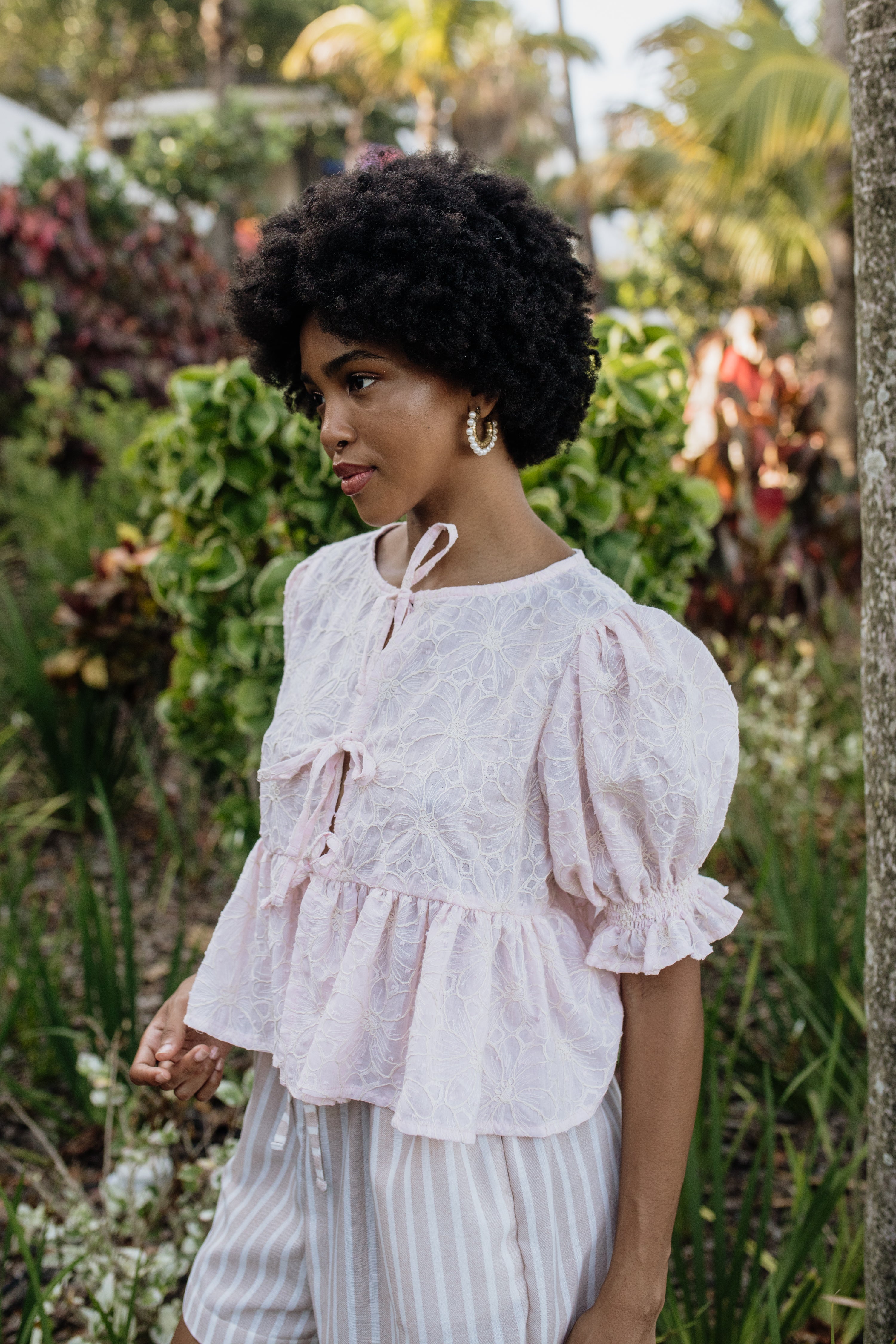 London Short Sleeve Top | Baby Pink