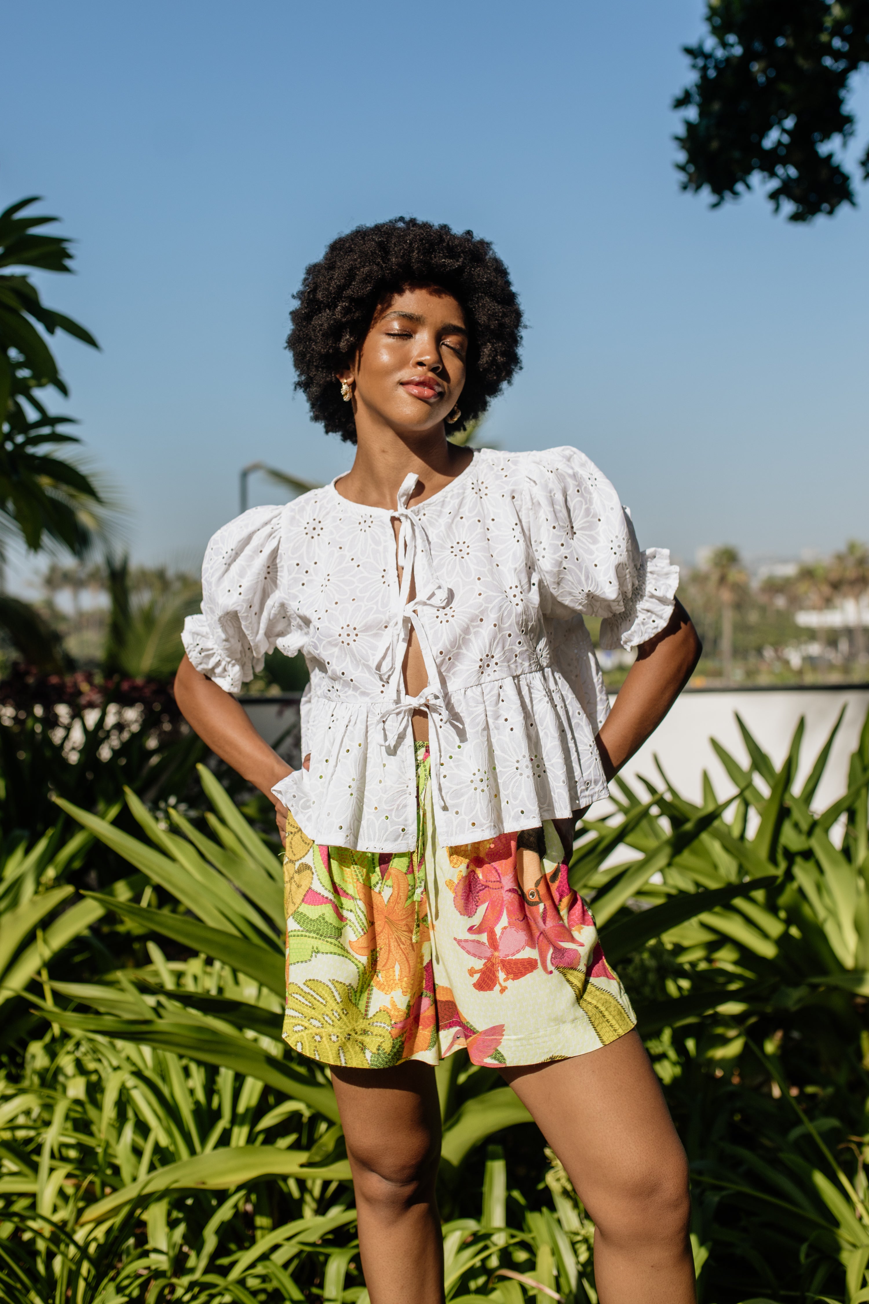 London Short Sleeve Top | White