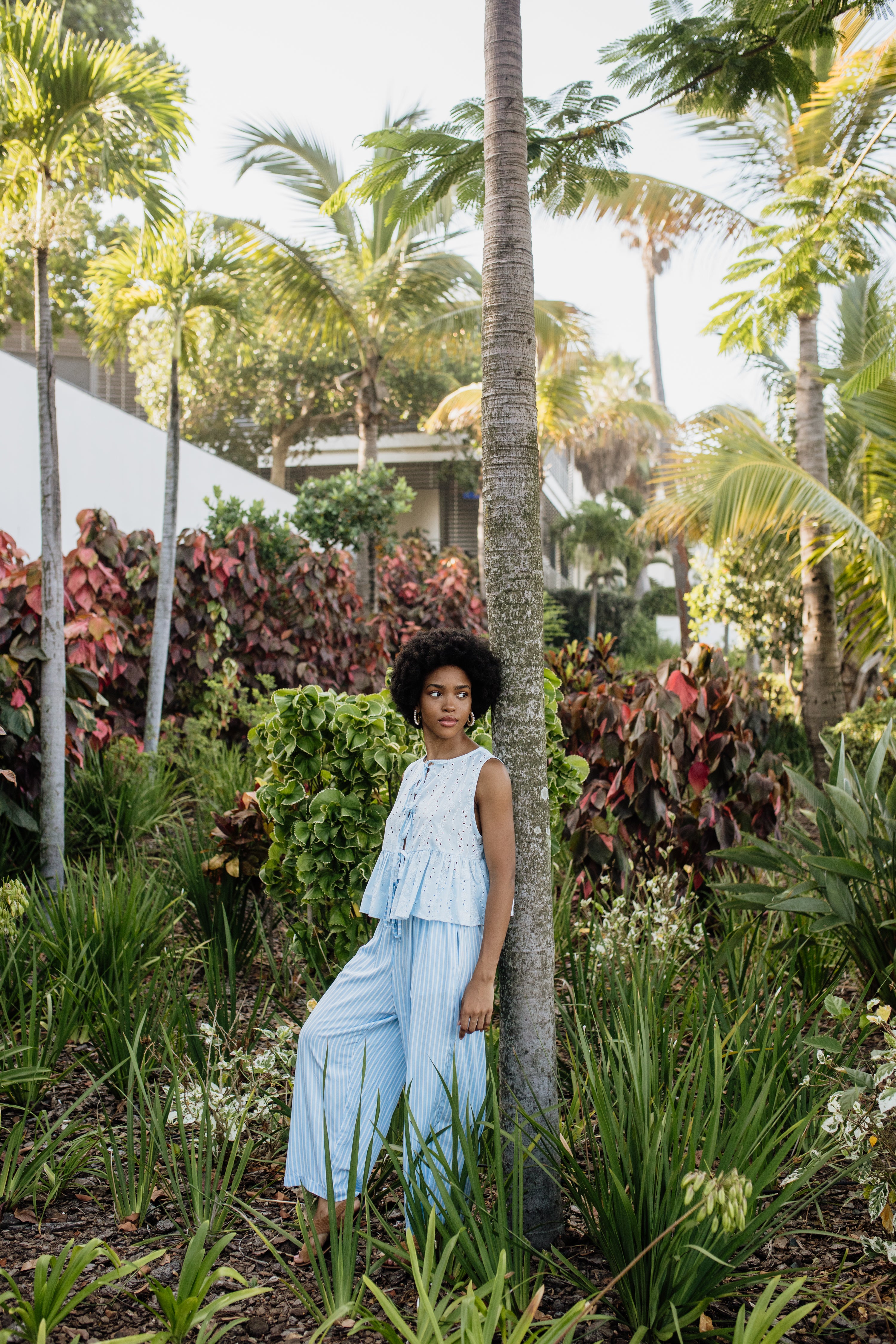 London Sleeveless Top | Baby Blue