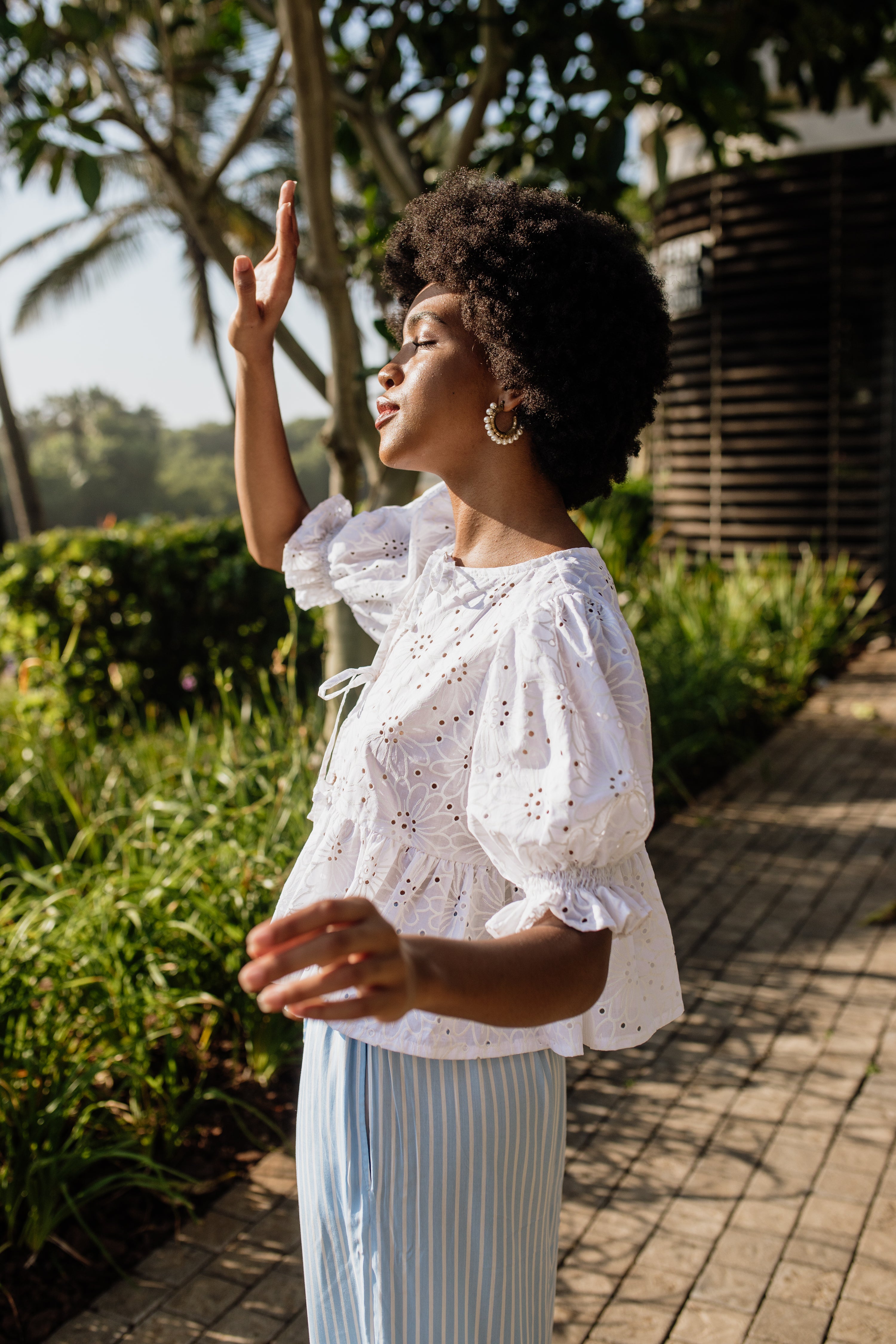 London Short Sleeve Top | White