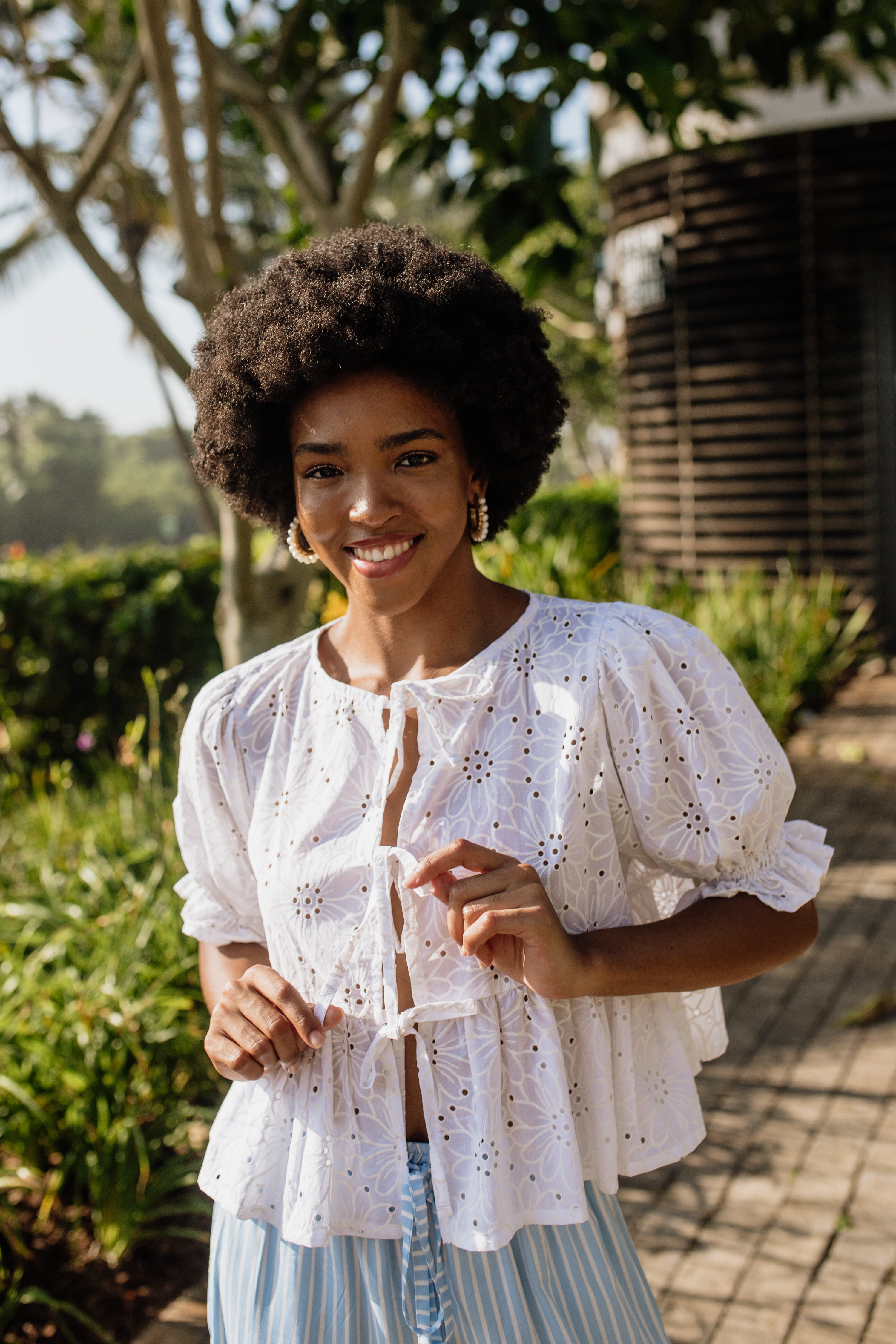 London Short Sleeve Top | White