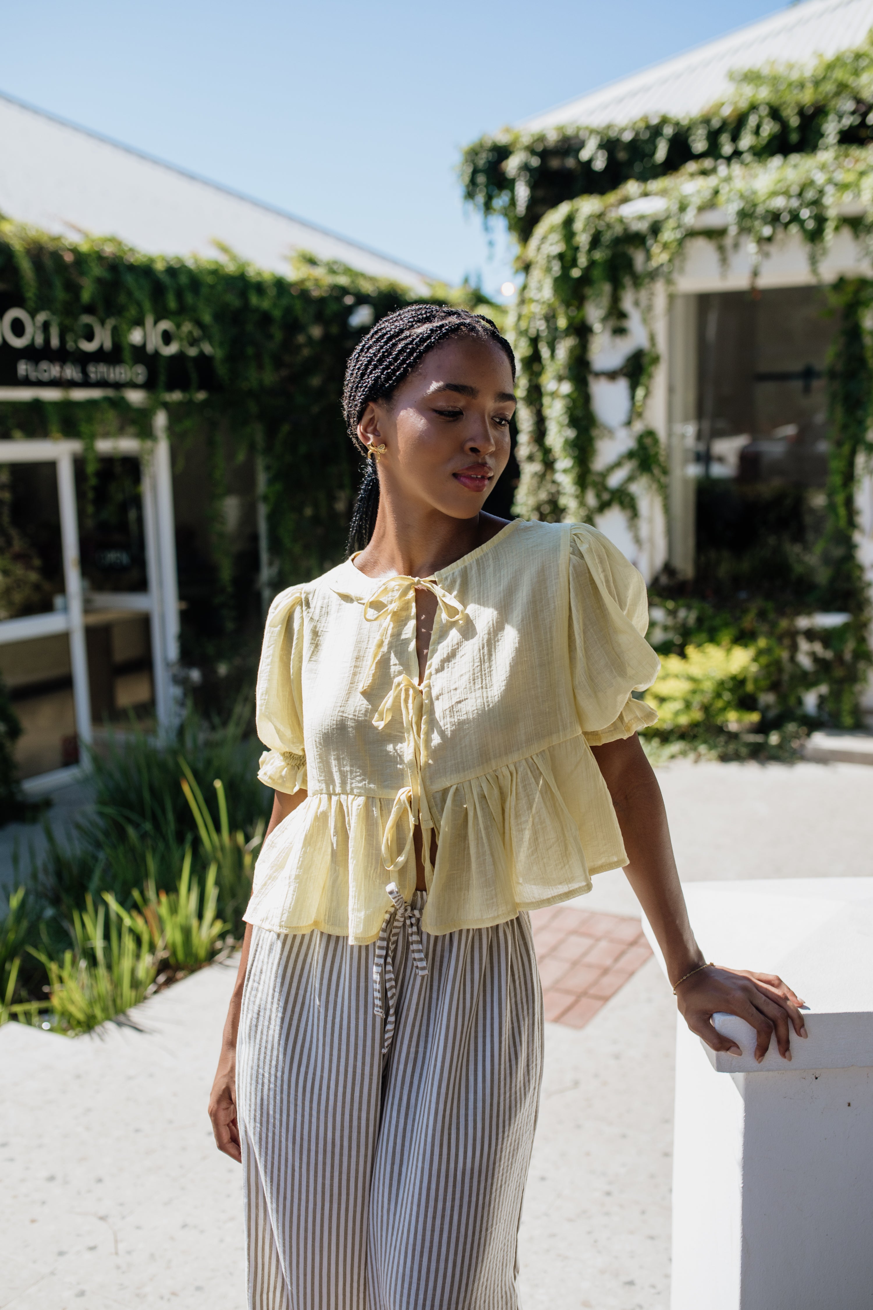 London Short Sleeve Top | Baby Yellow