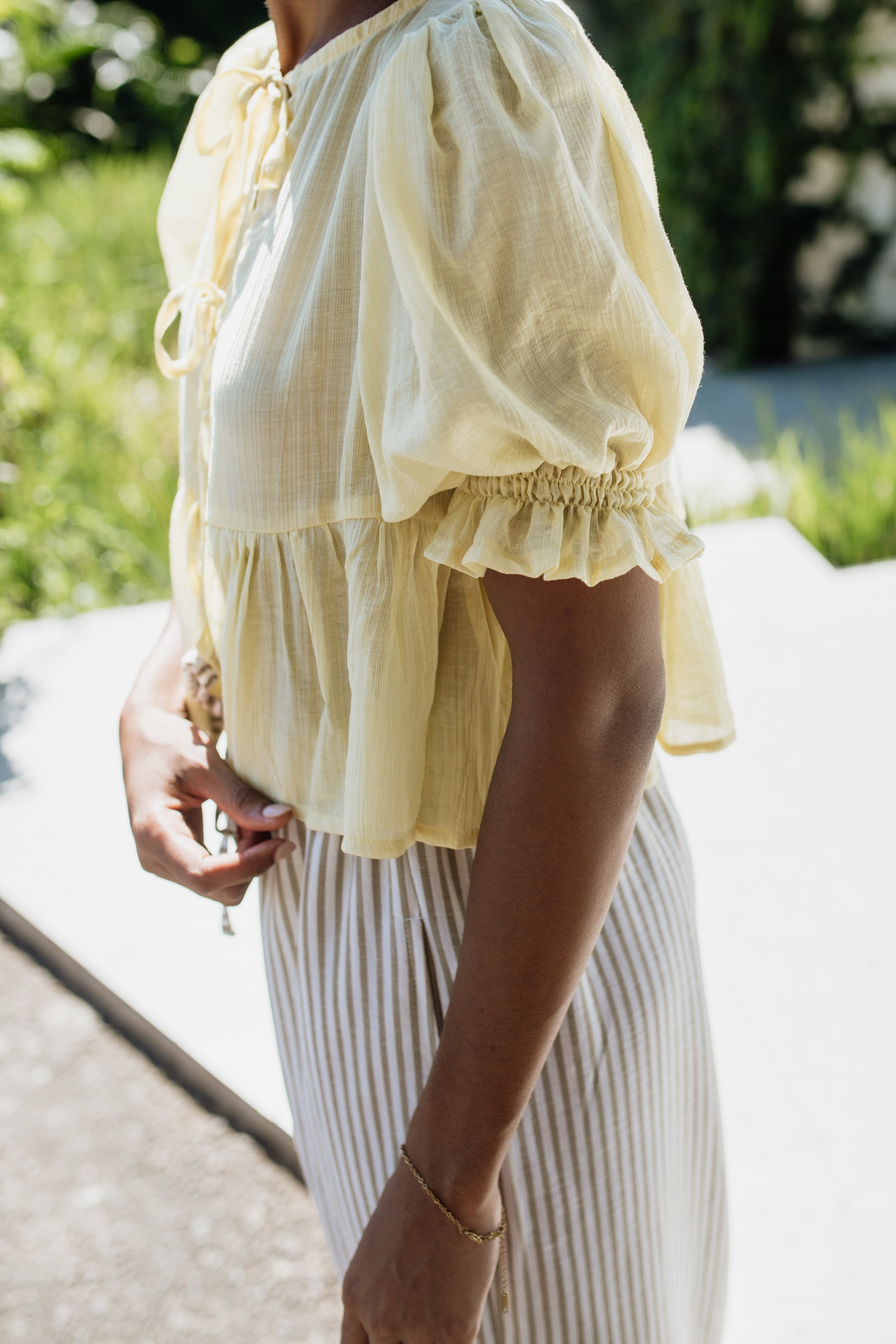 London Short Sleeve Top | Baby Yellow