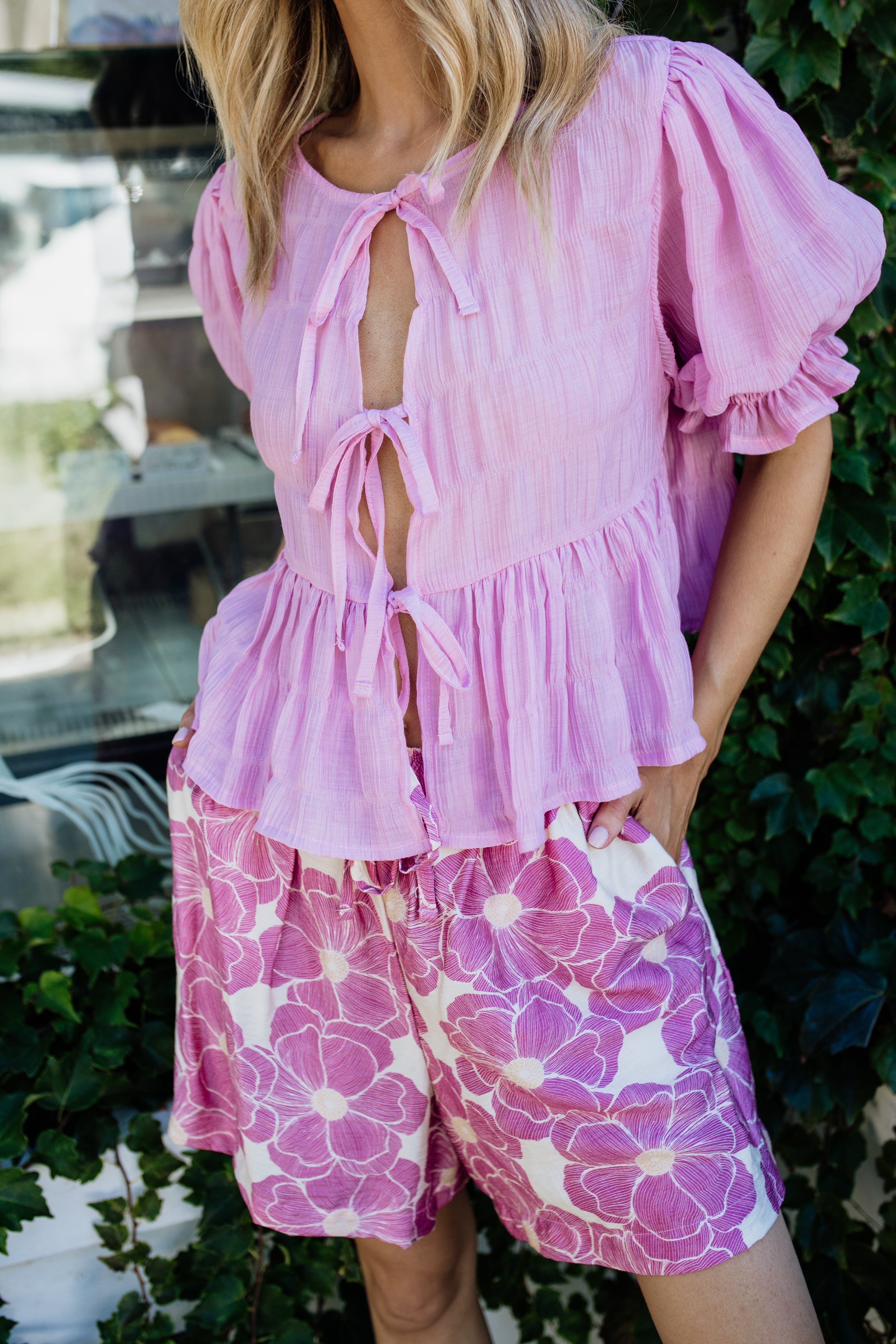 London Shortsleeve Set | Lilac Floral