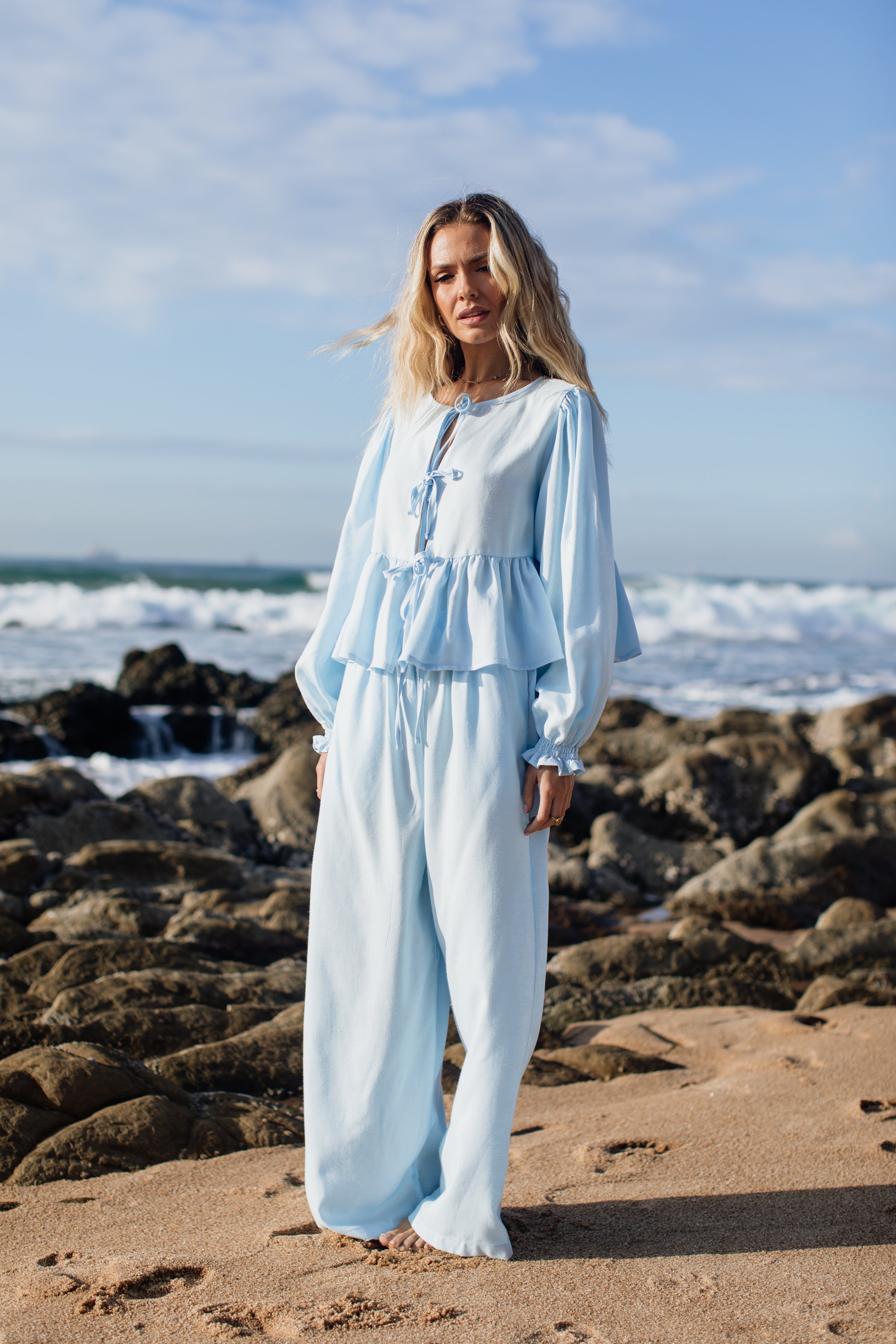 London Top Long Sleeve | Ocean Sky