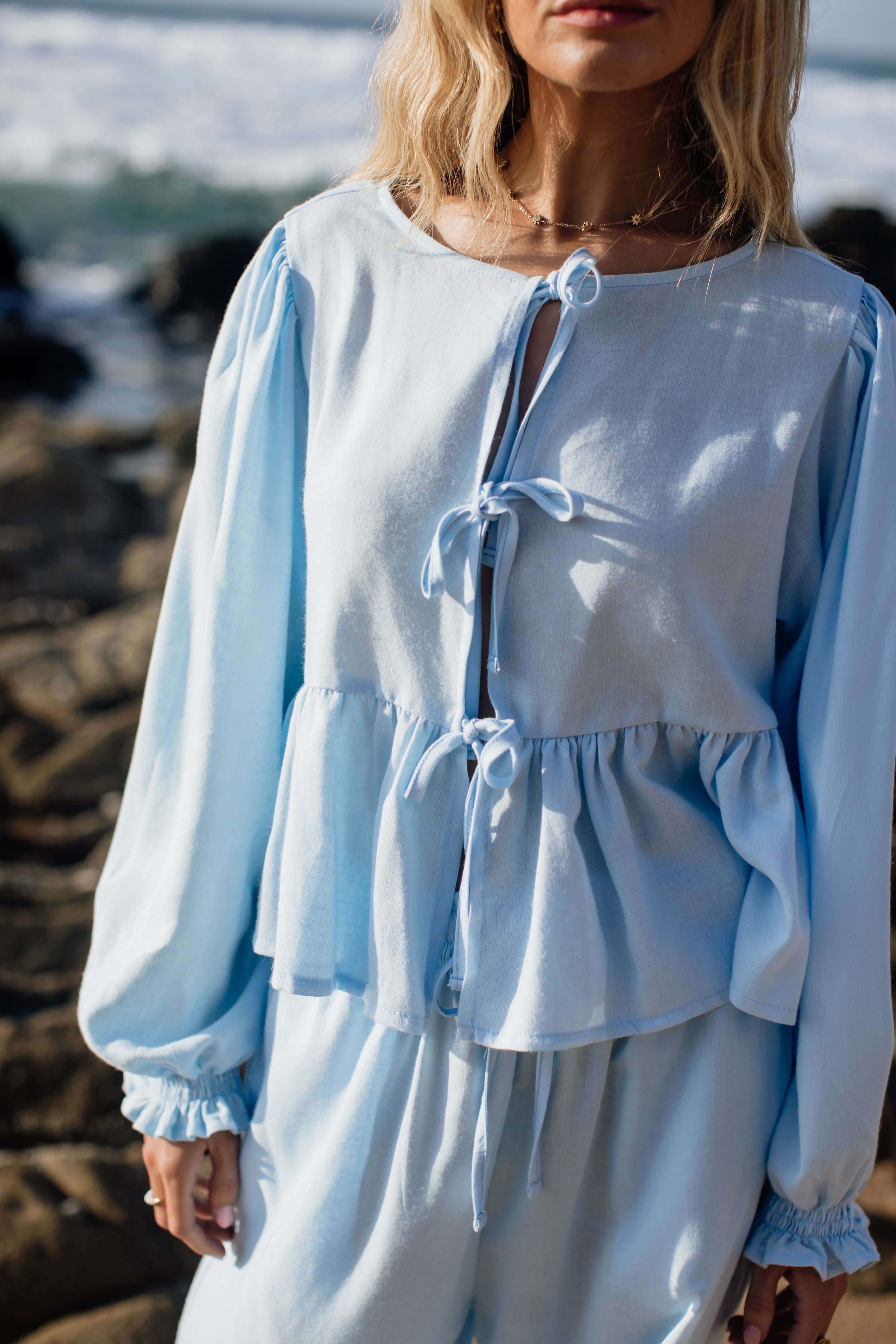 London Top Long Sleeve | Ocean Sky