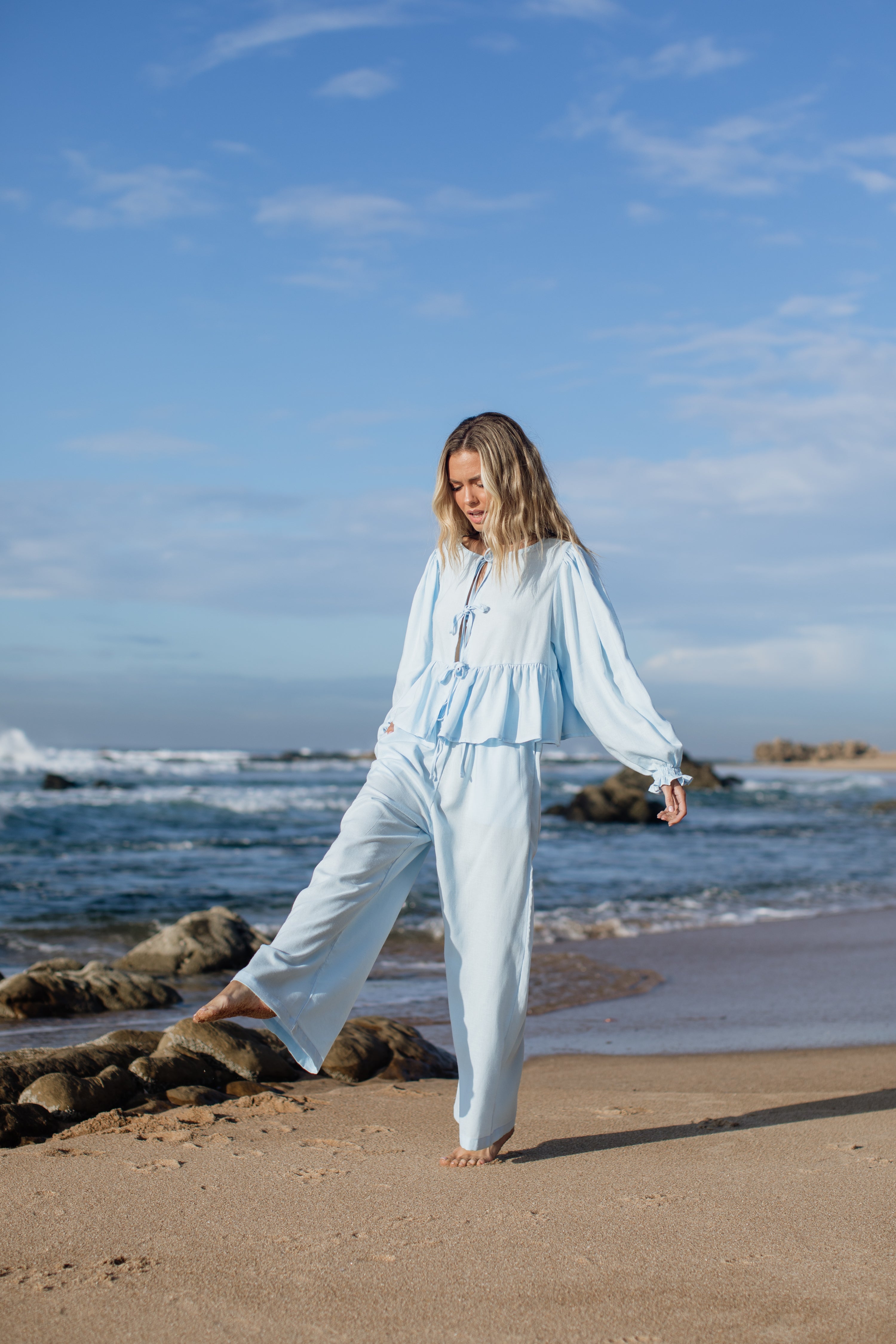 London Top Long Sleeve | Ocean Sky
