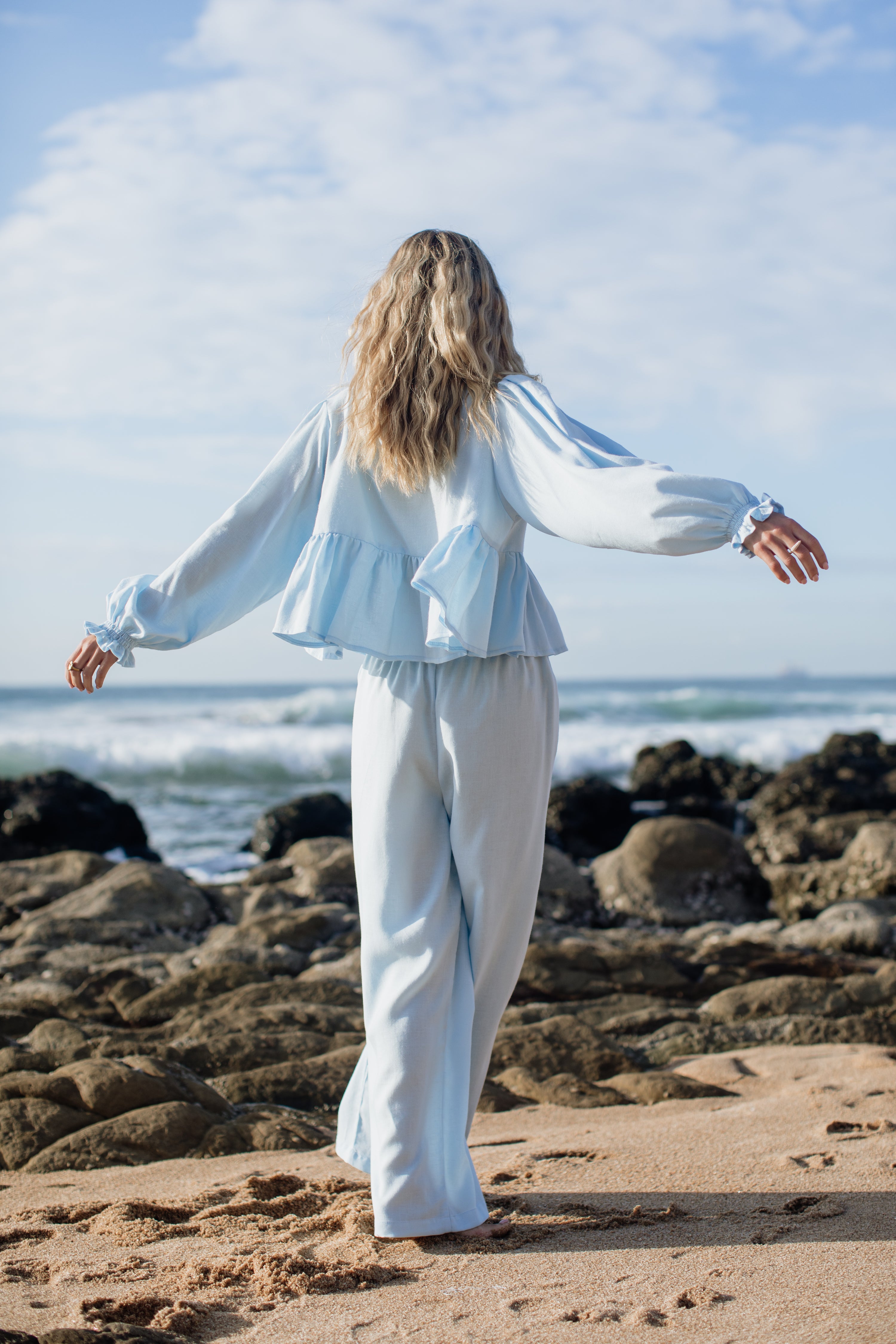 London Top Long Sleeve | Ocean Sky