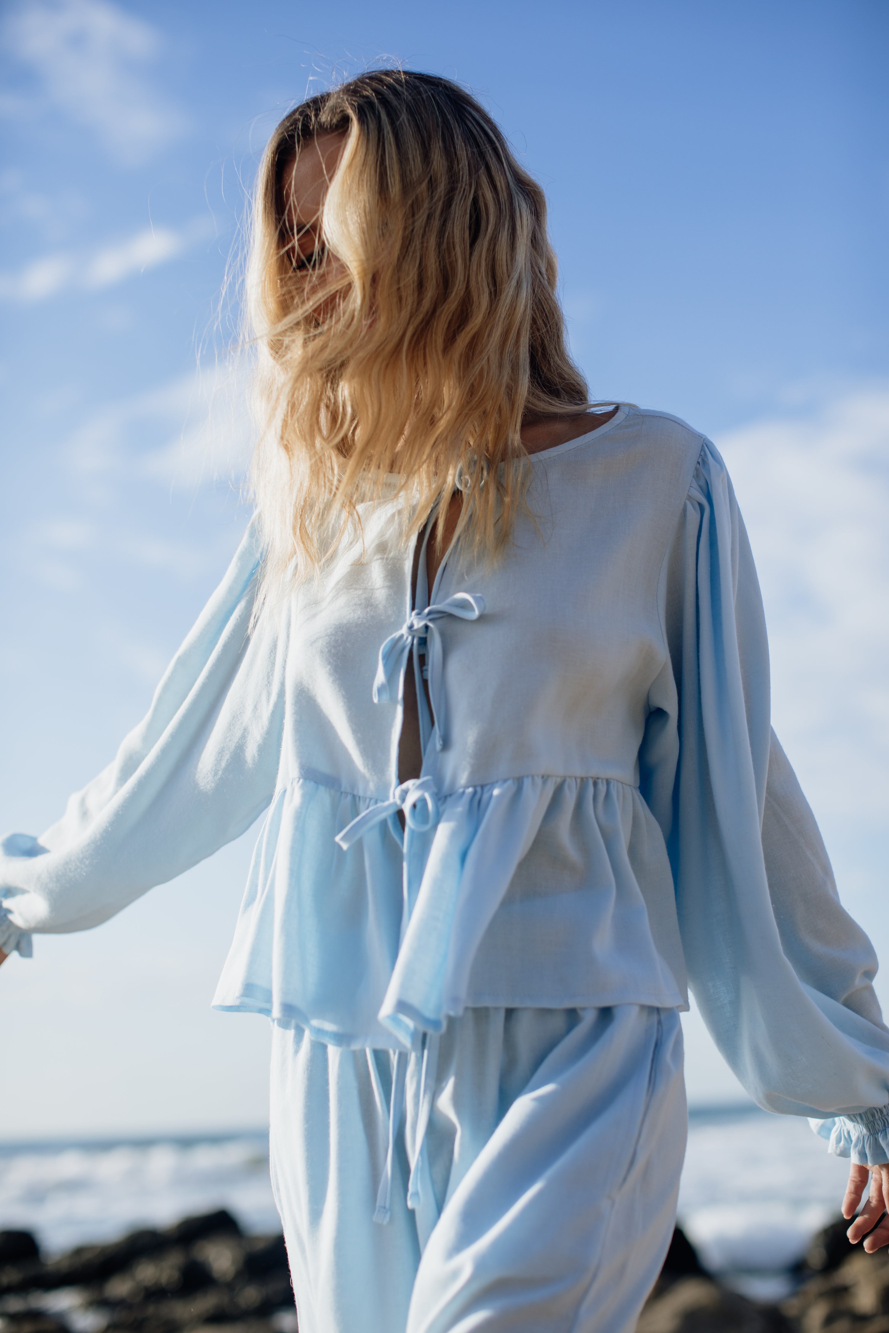 London Top Long Sleeve | Ocean Sky