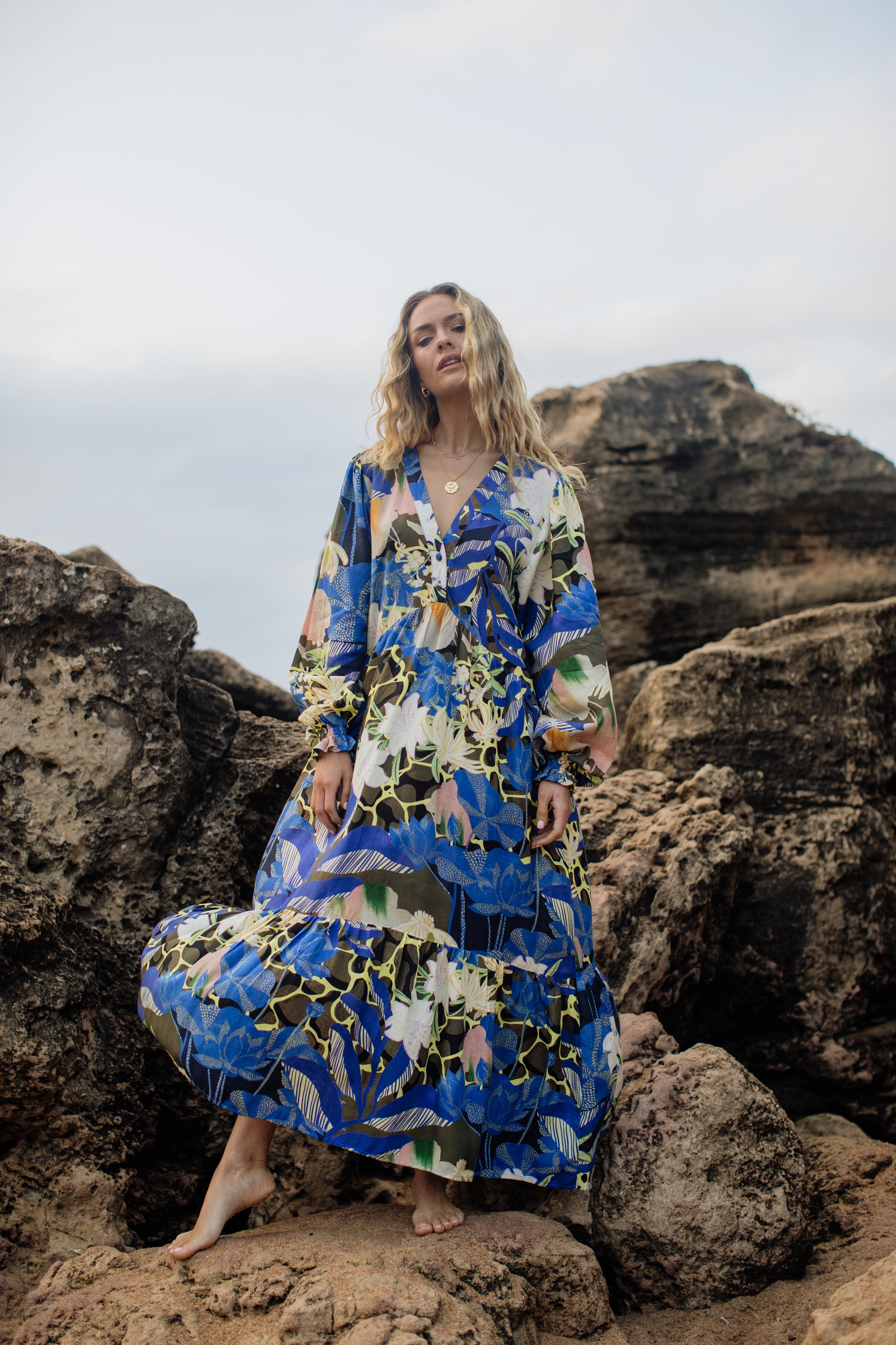 Lucia Dress | Ocean Bloom