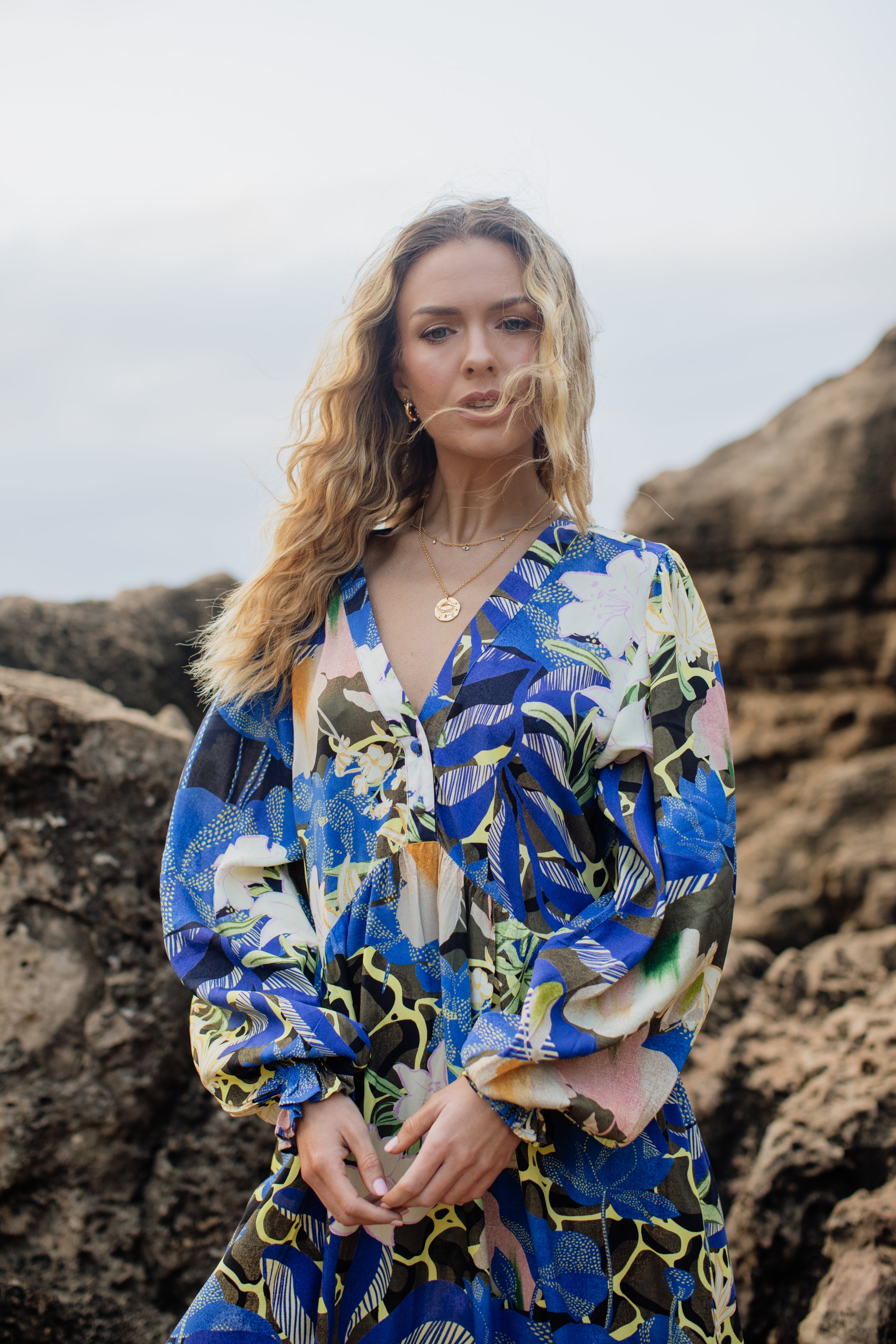 Lucia Dress | Ocean Bloom