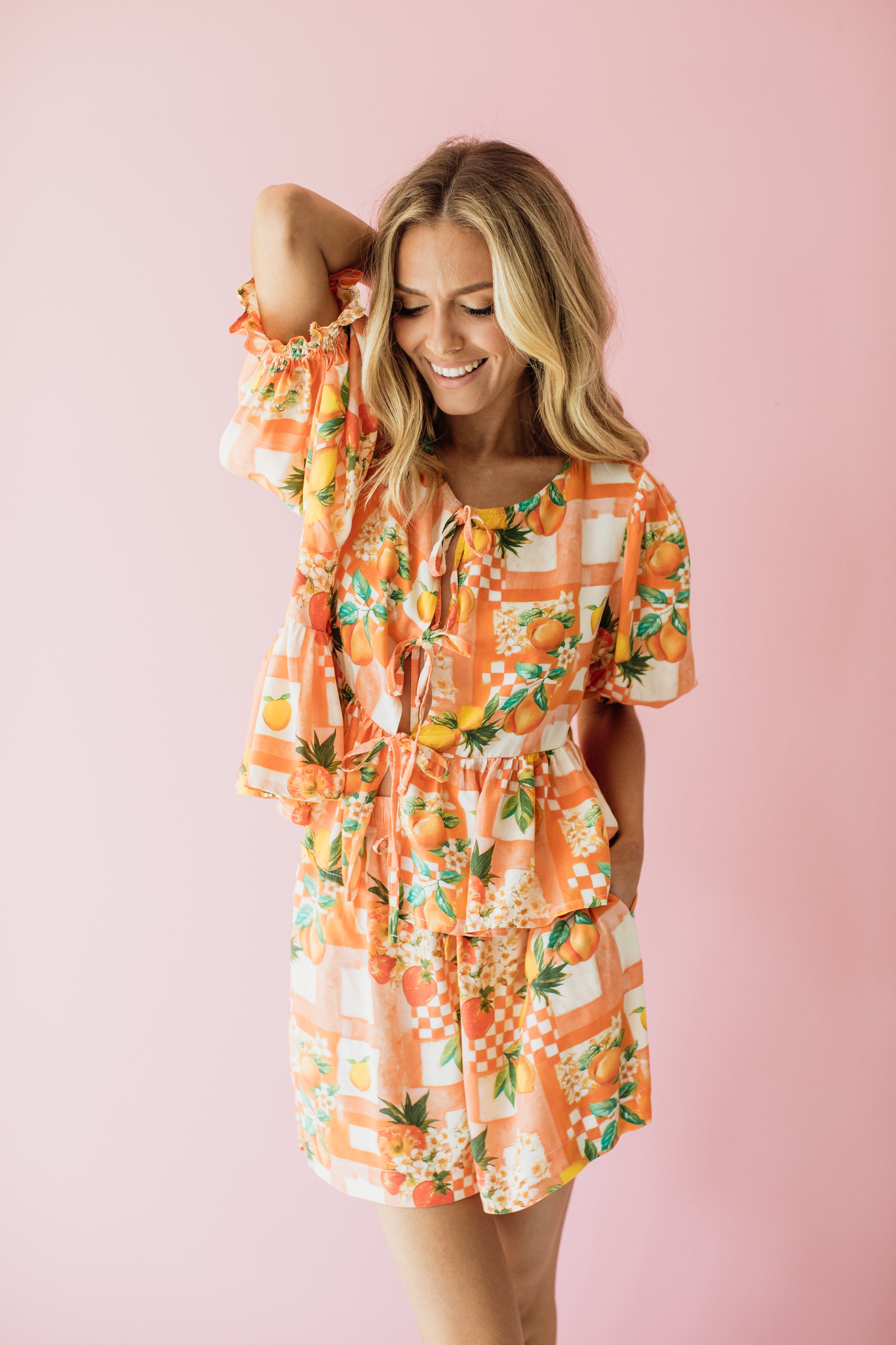 London Short Sleeve Top | Capri Citrus