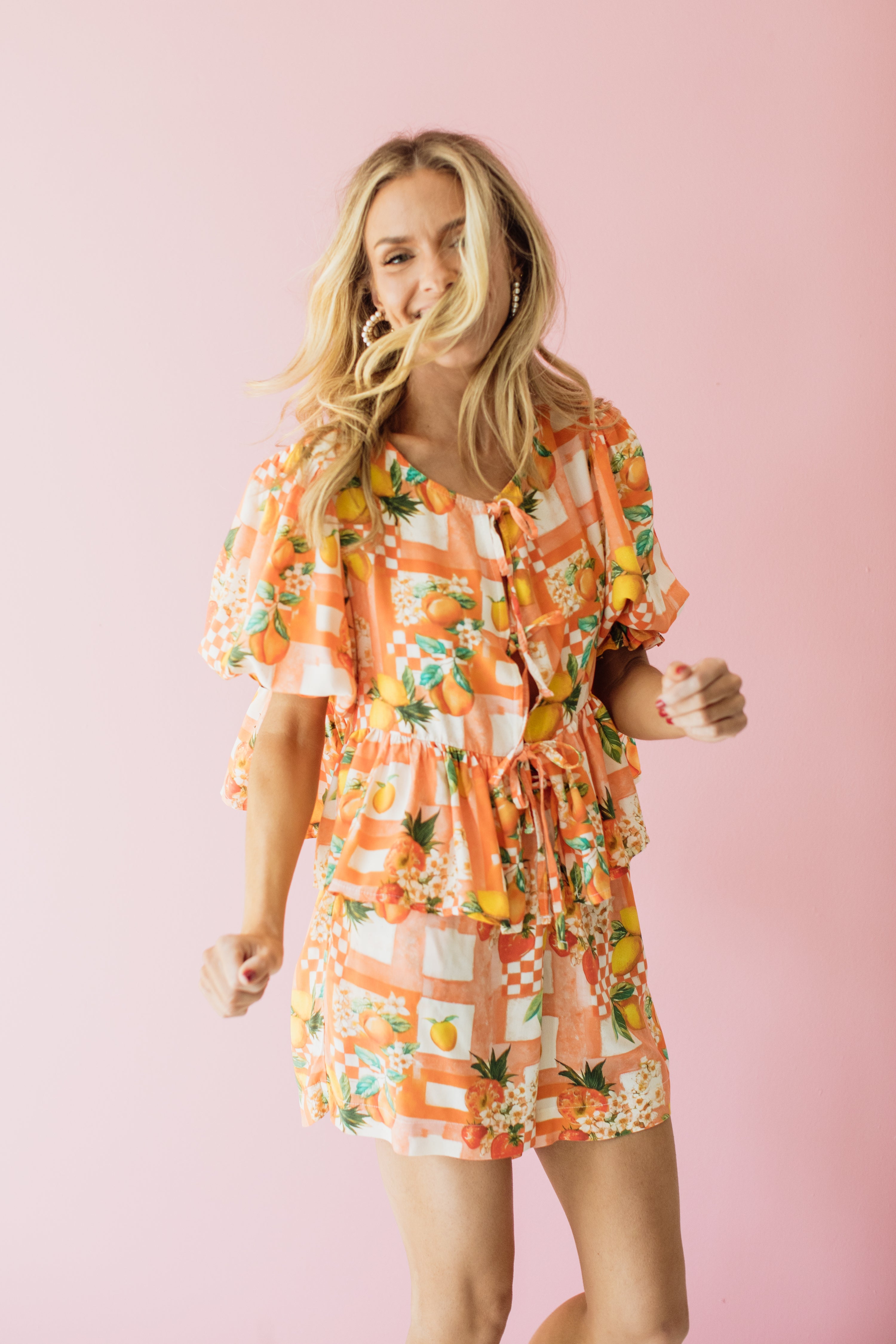 London Short Sleeve Top | Capri Citrus