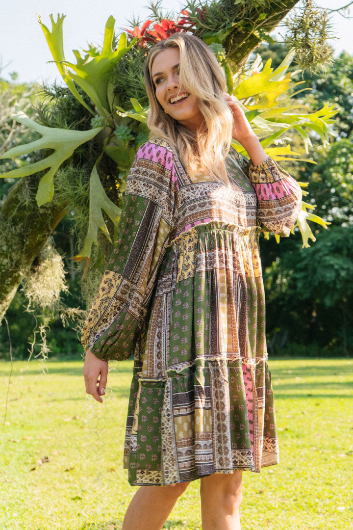 Beverly Dress | Olive Floral