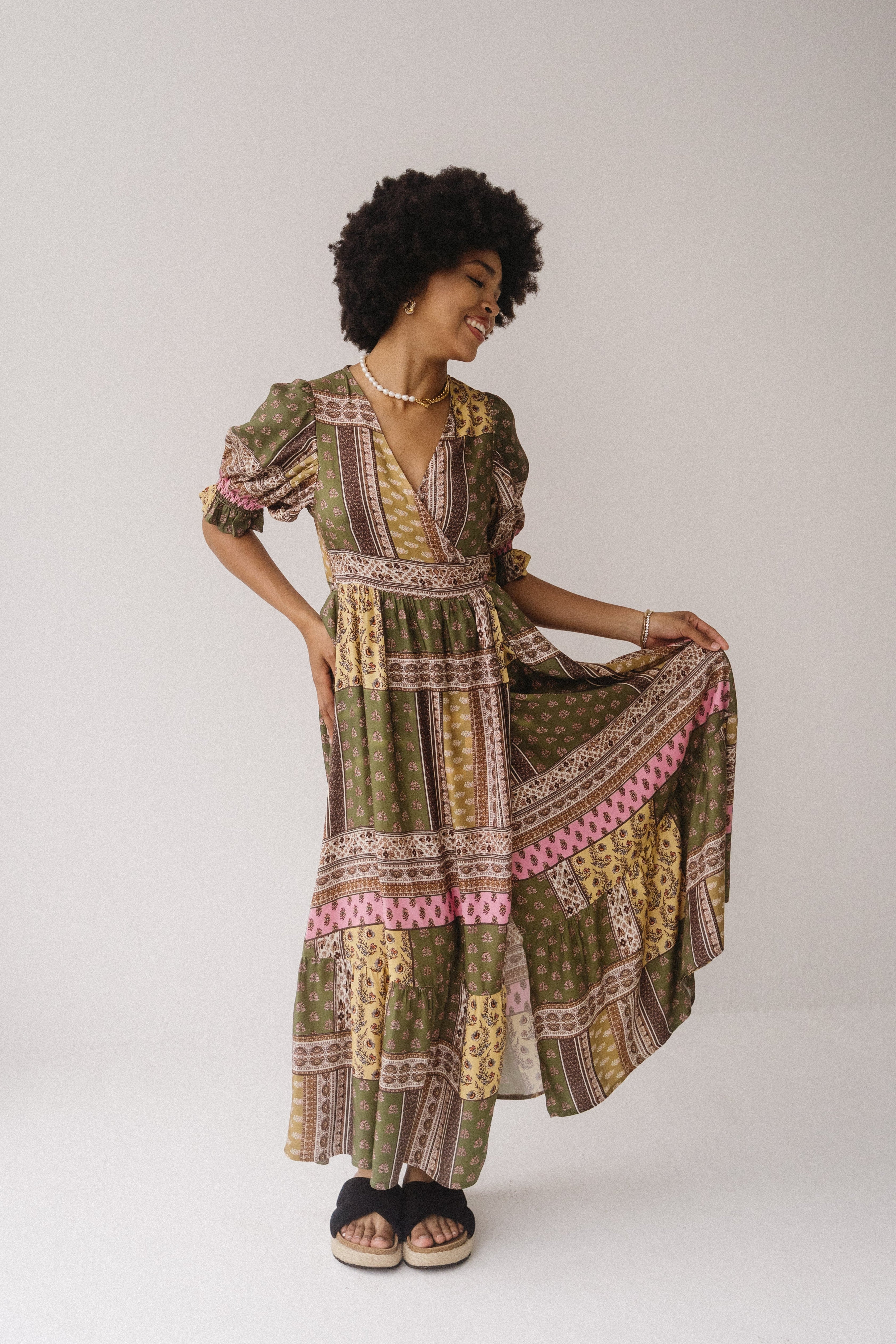 Giulia Dress | Olive Floral