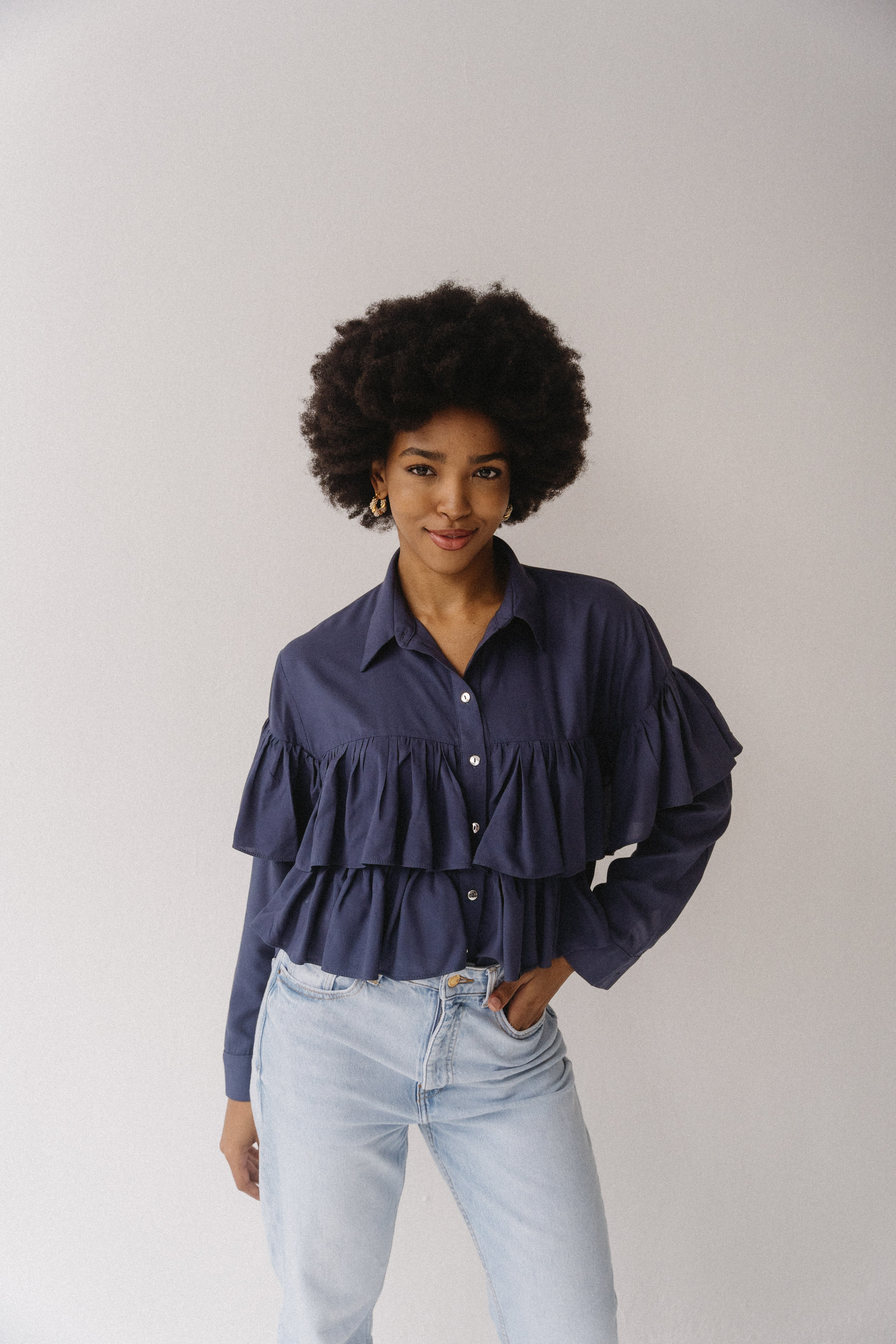 Elena Shirt Sample | Navy