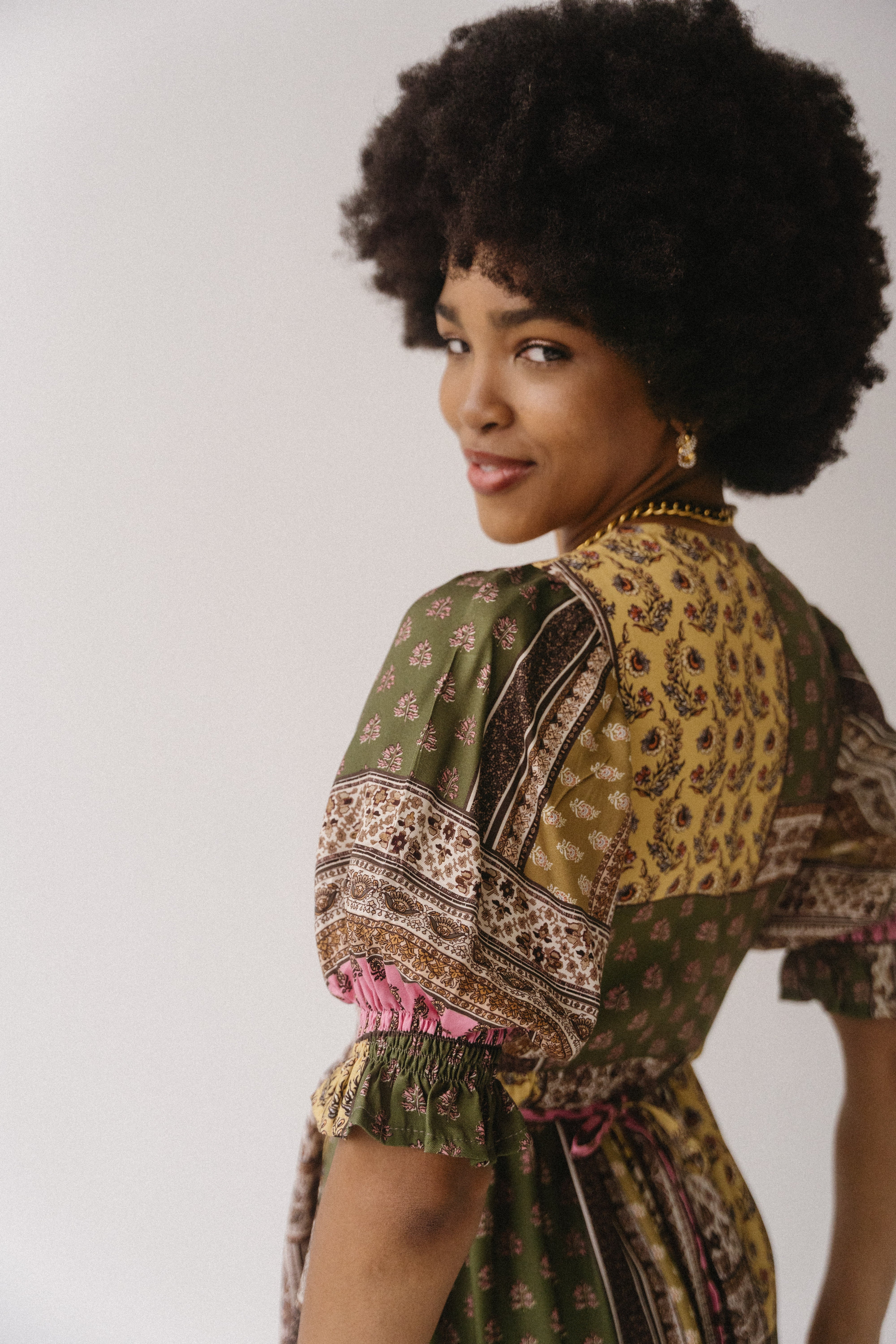 Giulia Dress | Olive Floral