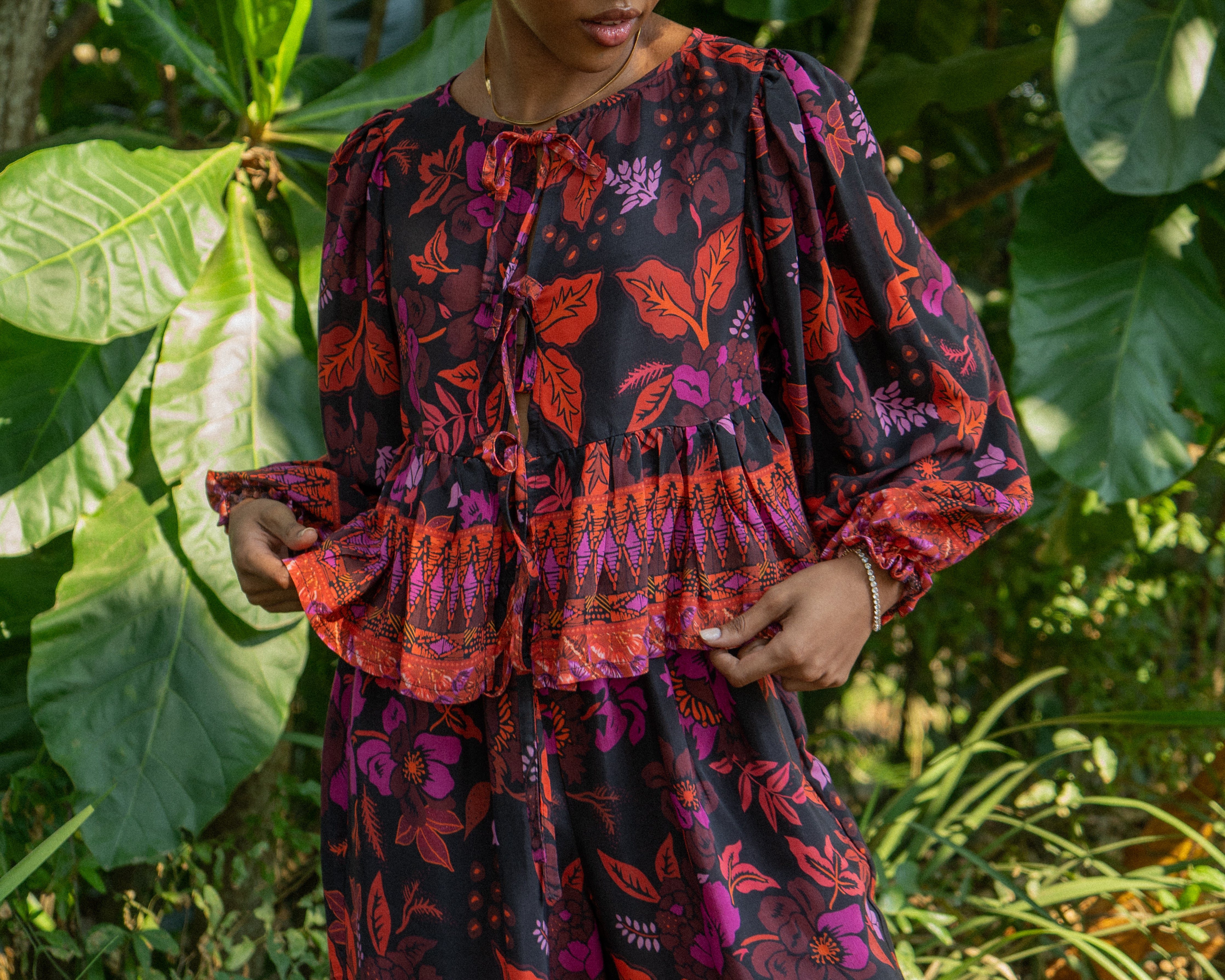 London Set Long | Fushia Floral