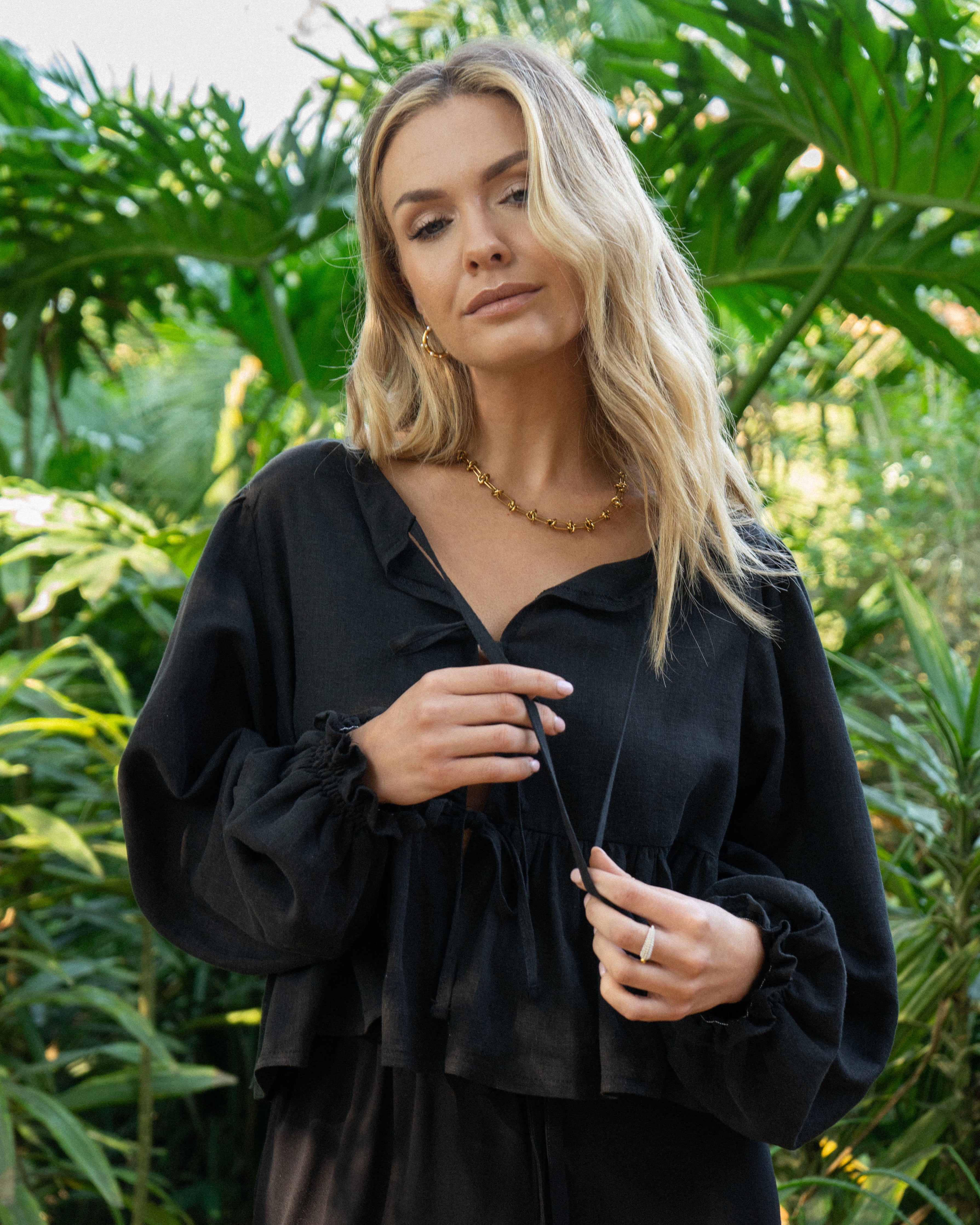 London Blouse Long Sleeve | Black