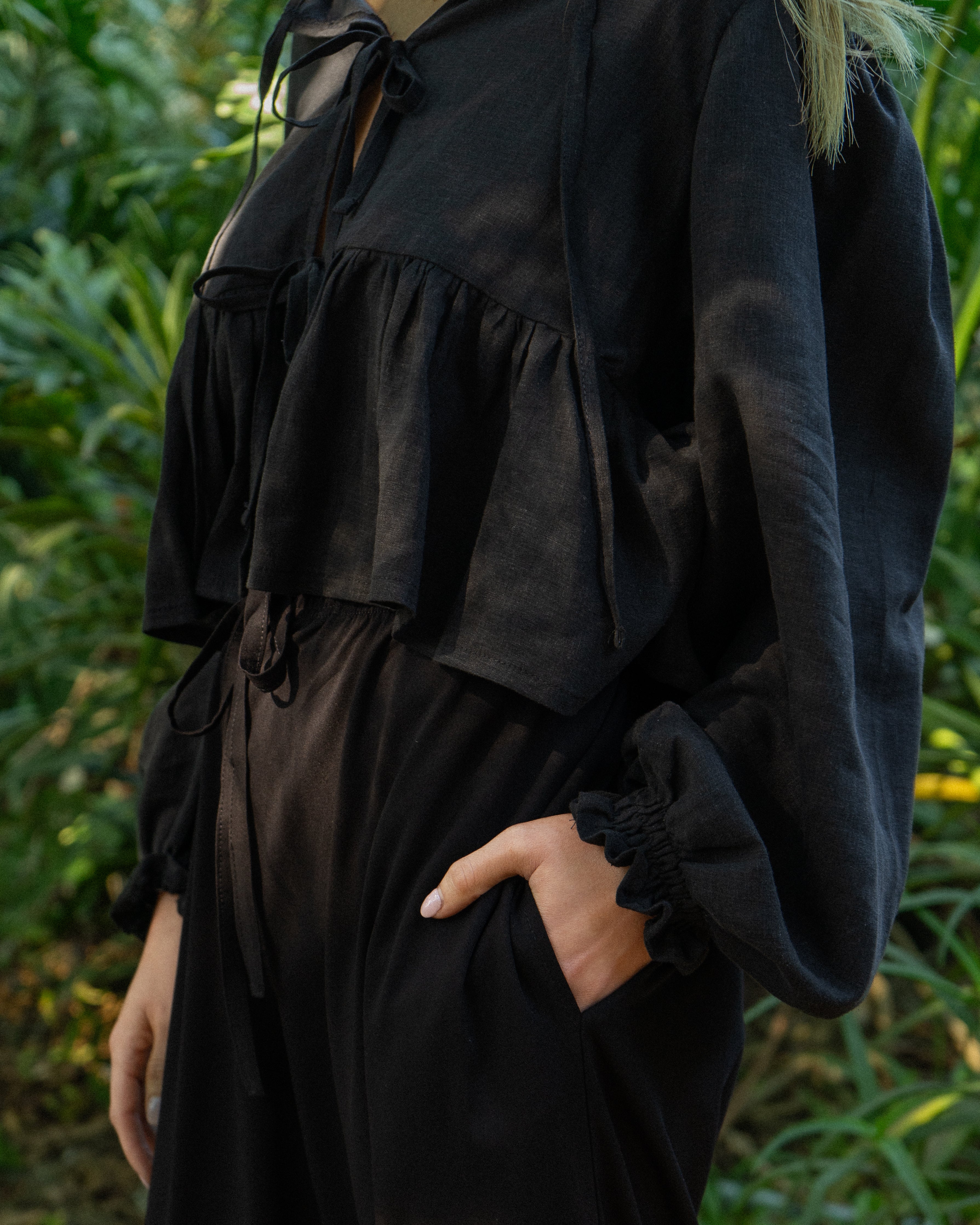 London Blouse Long Sleeve | Black