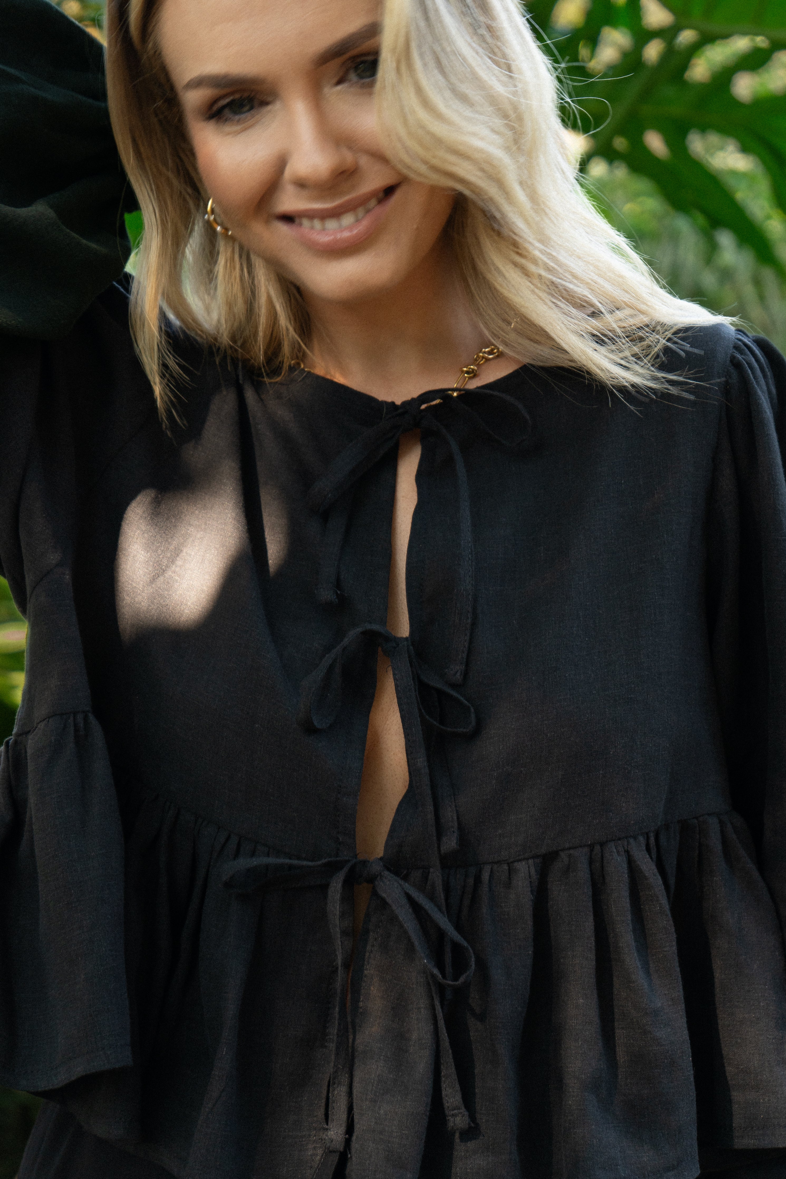 London Blouse Long Sleeve | Black