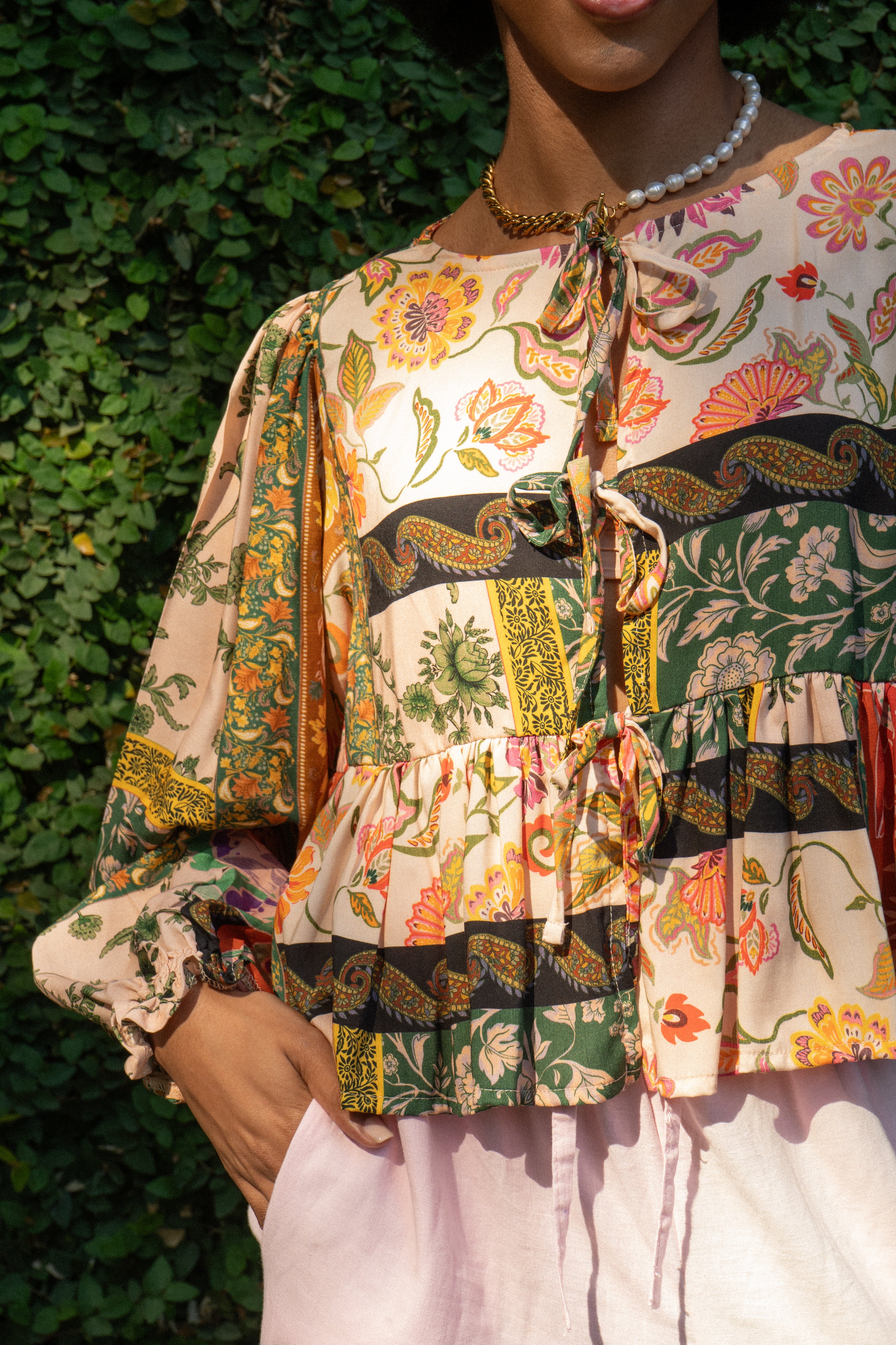London Blouse Long Sleeve | Boho Floral
