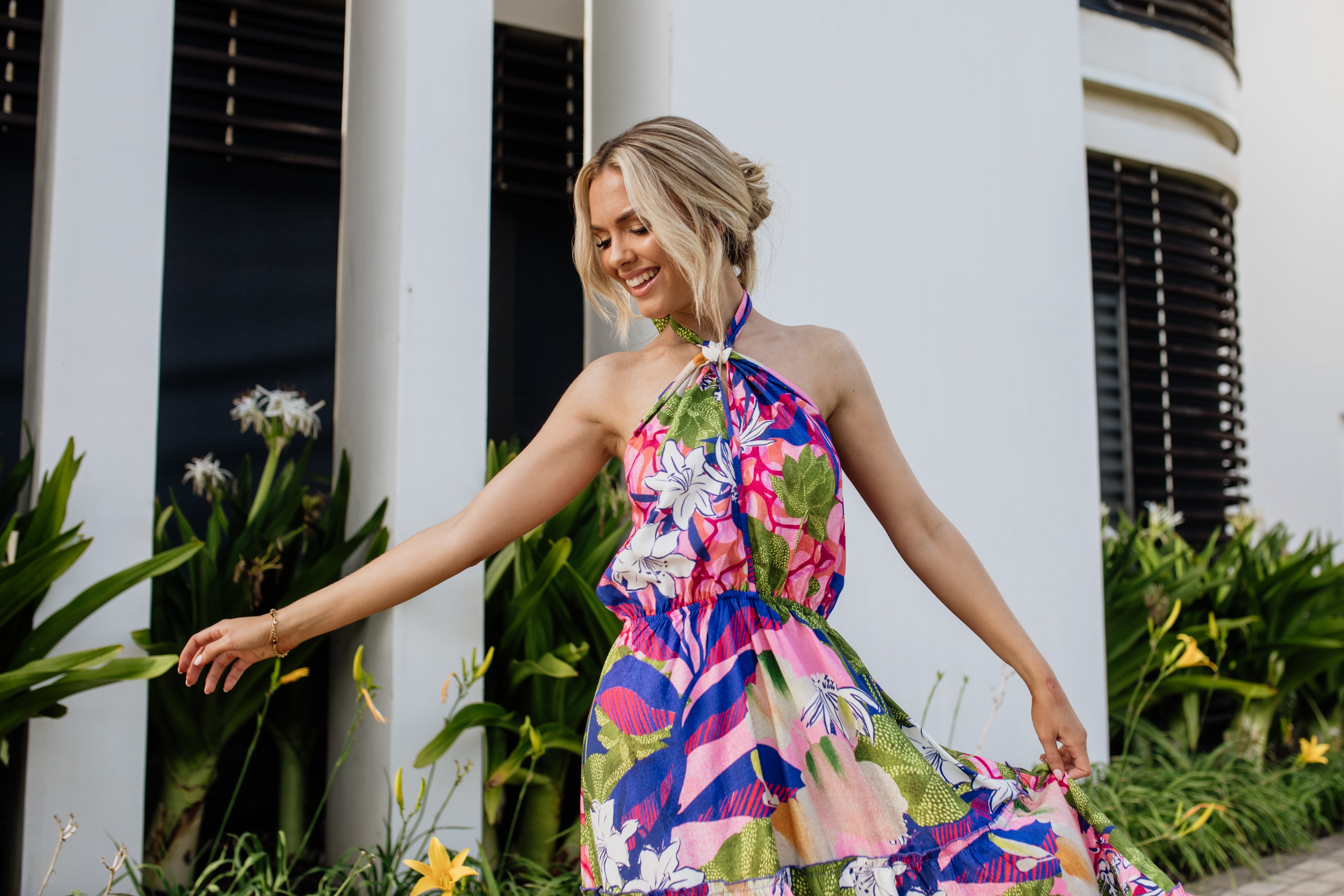 Nicola Halter Dress | Botanica Bloom
