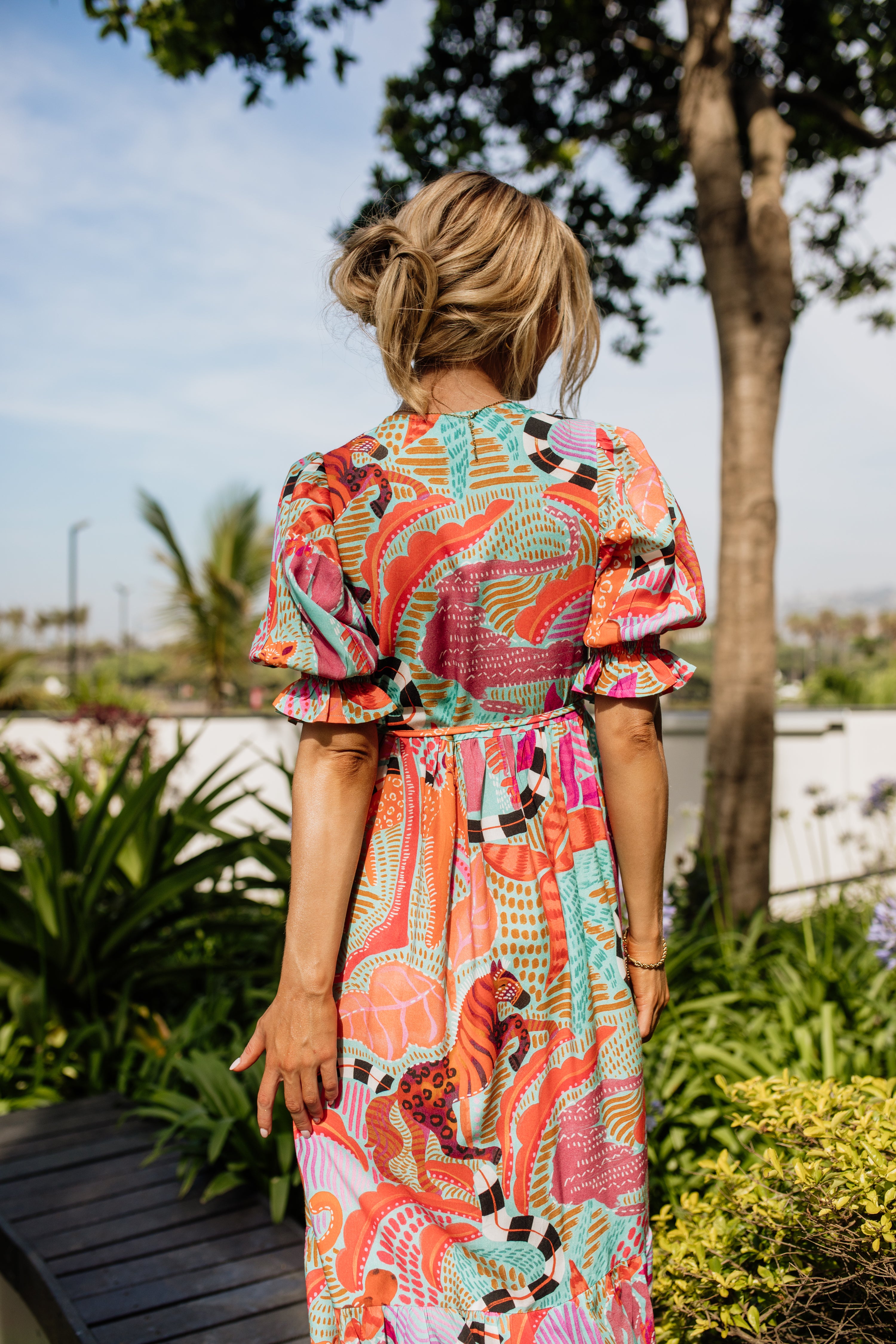 Giulia Wrap Dress | Leopard Oasis