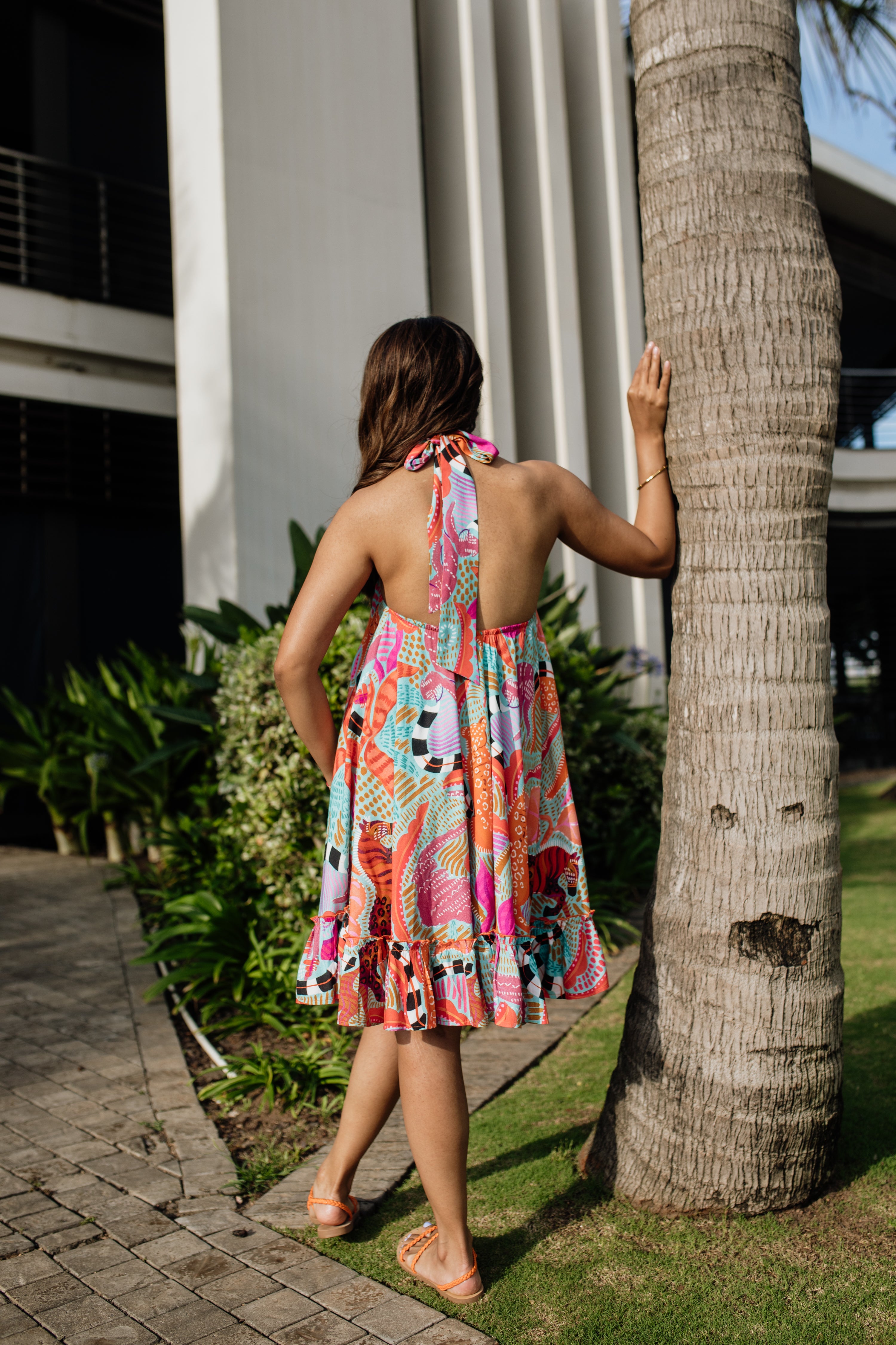 Palma Dress | Leopard Oasis