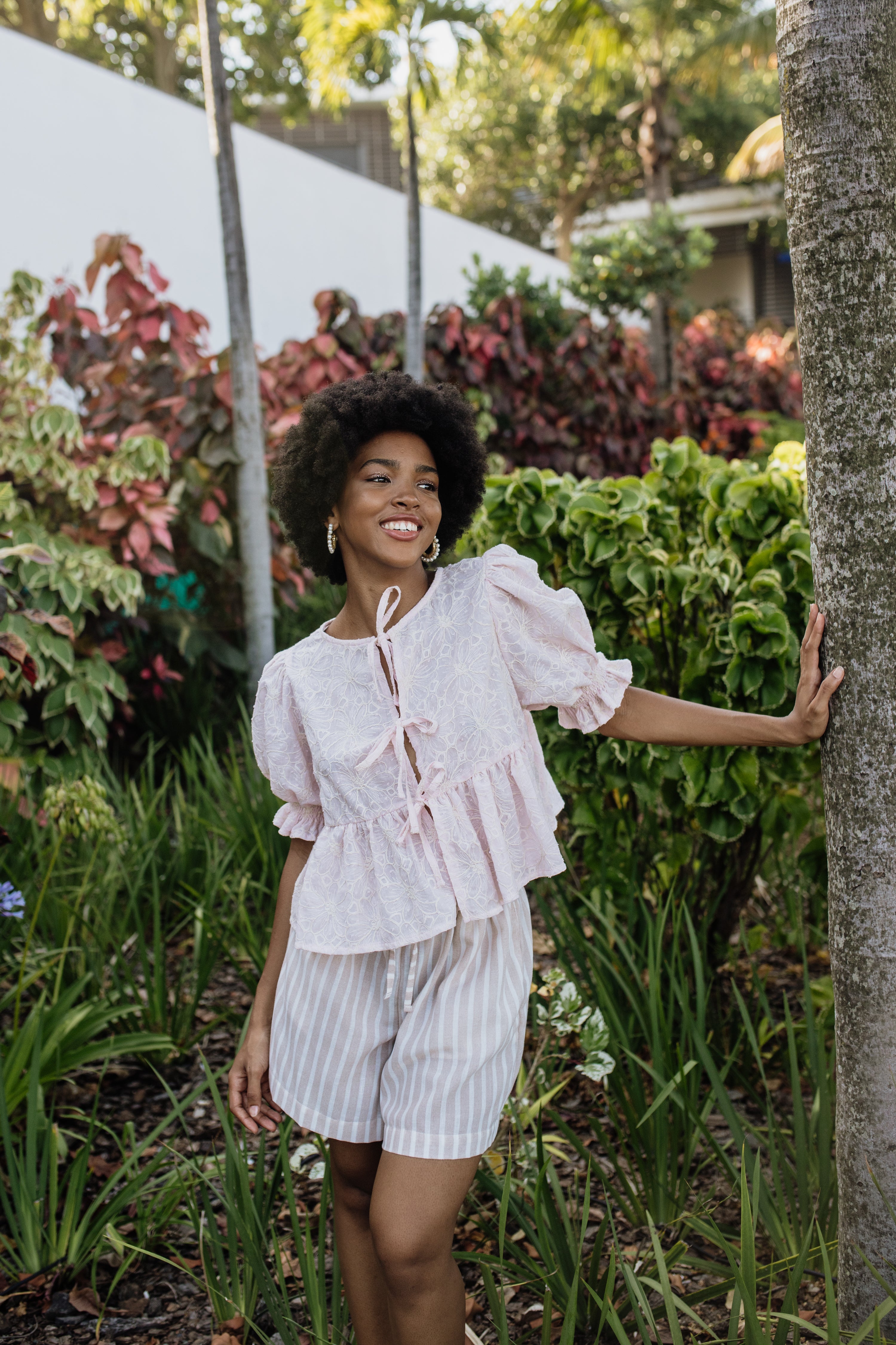 London Short Sleeve Top | Baby Pink