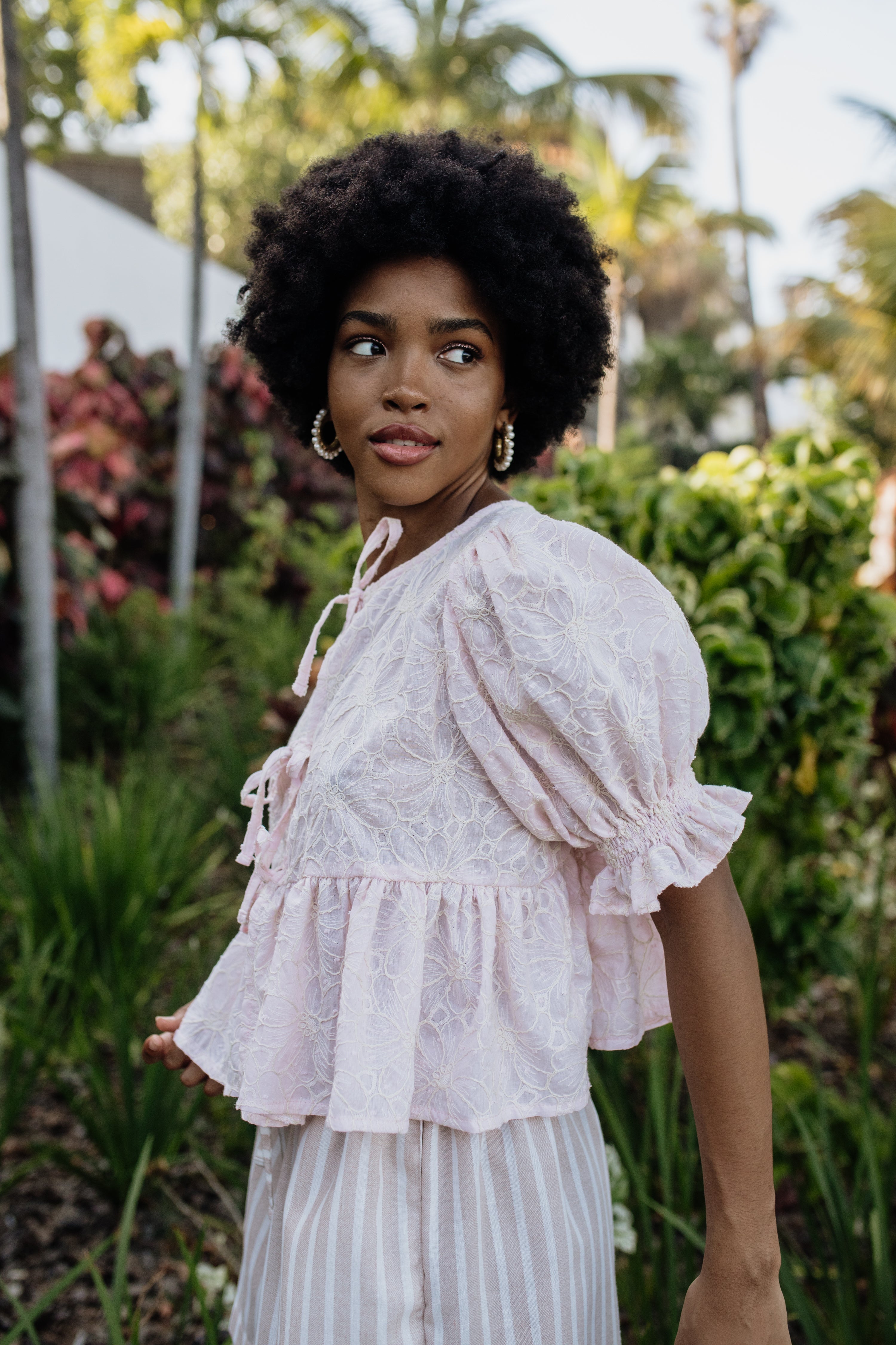 London Short Sleeve Top | Baby Pink