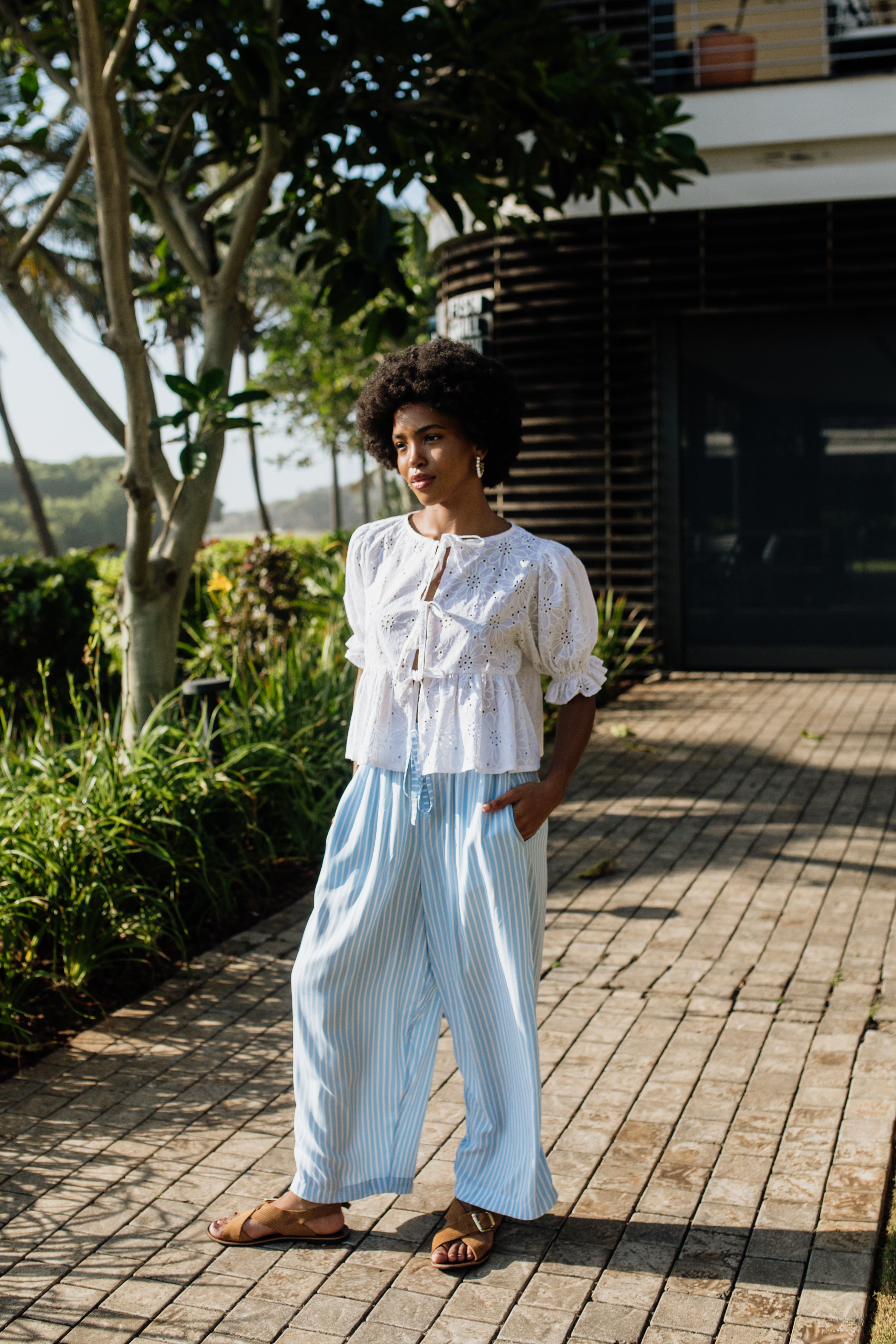 London Pant | Blue Stripe