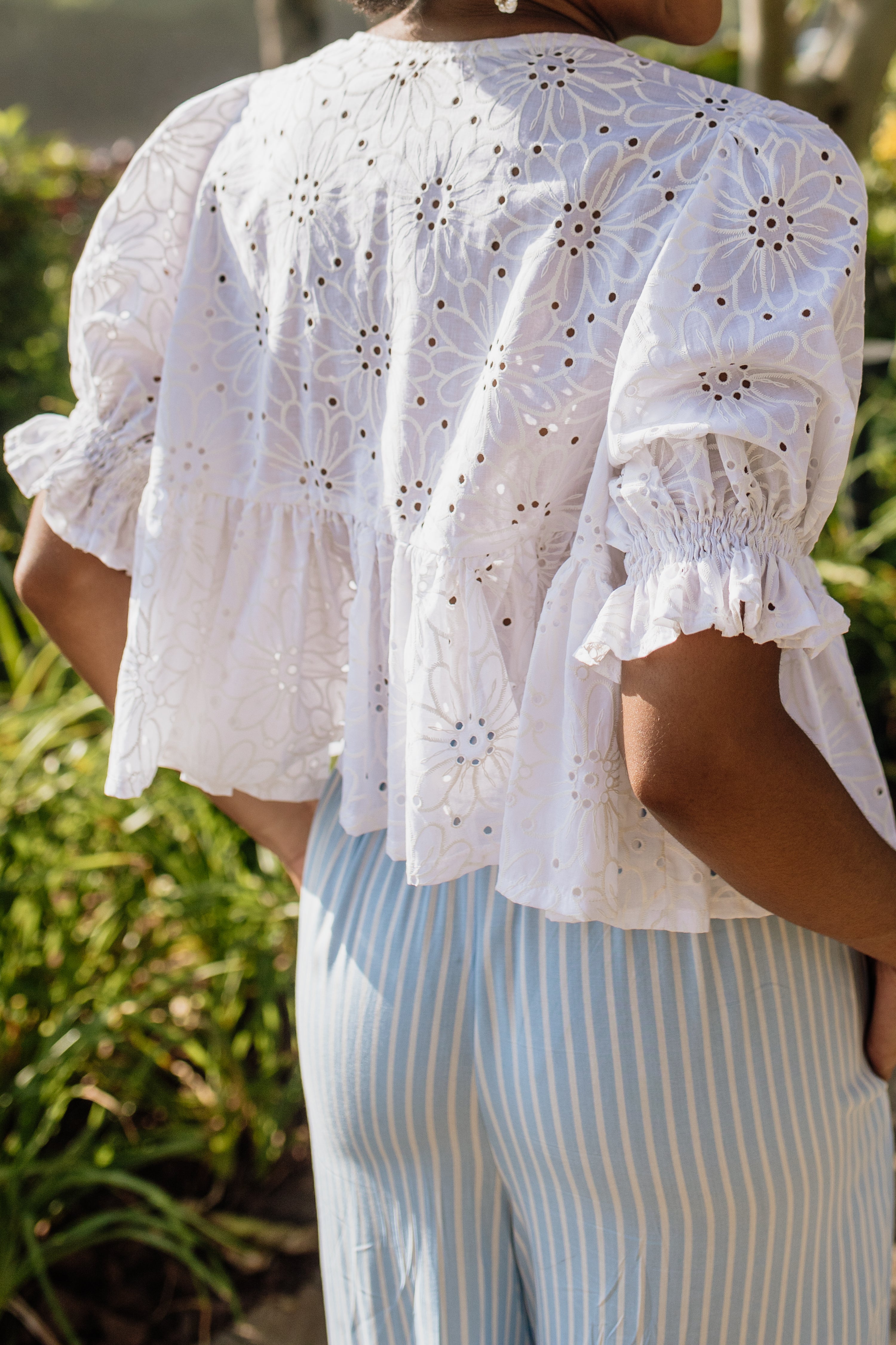 London Short Sleeve Top | White