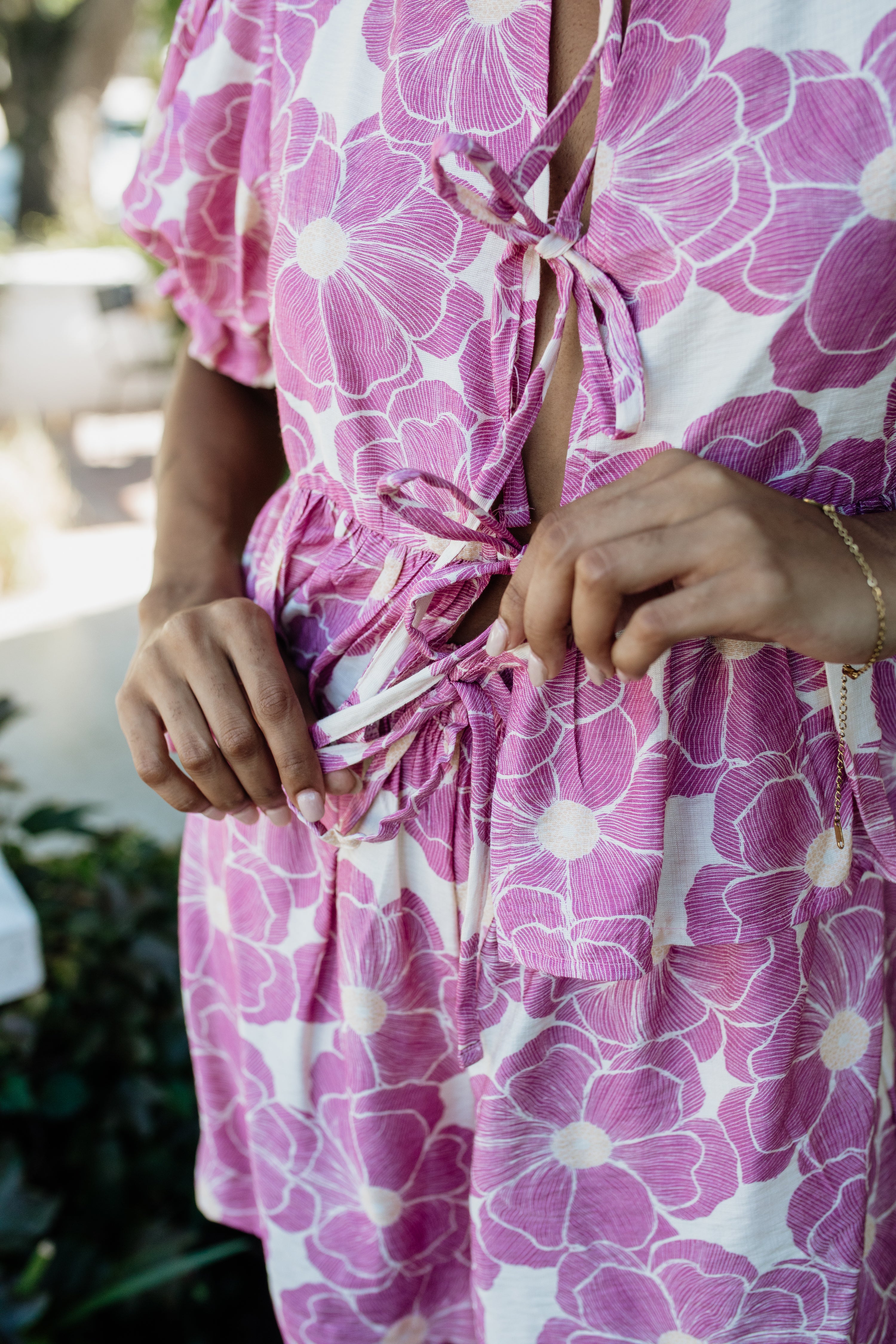 London Shortsleeve Set | Lilac Floral