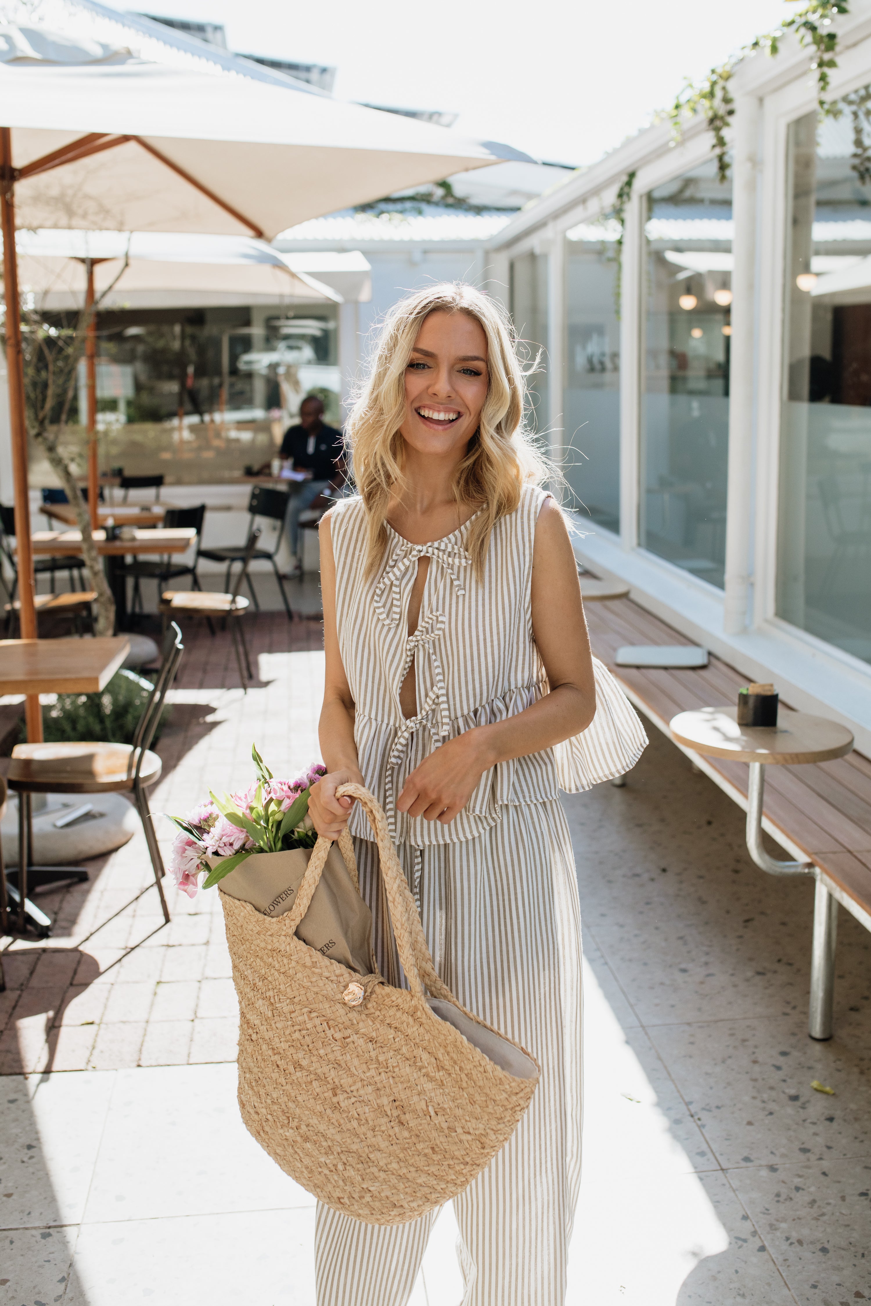 London Set Long | Khaki & Cream