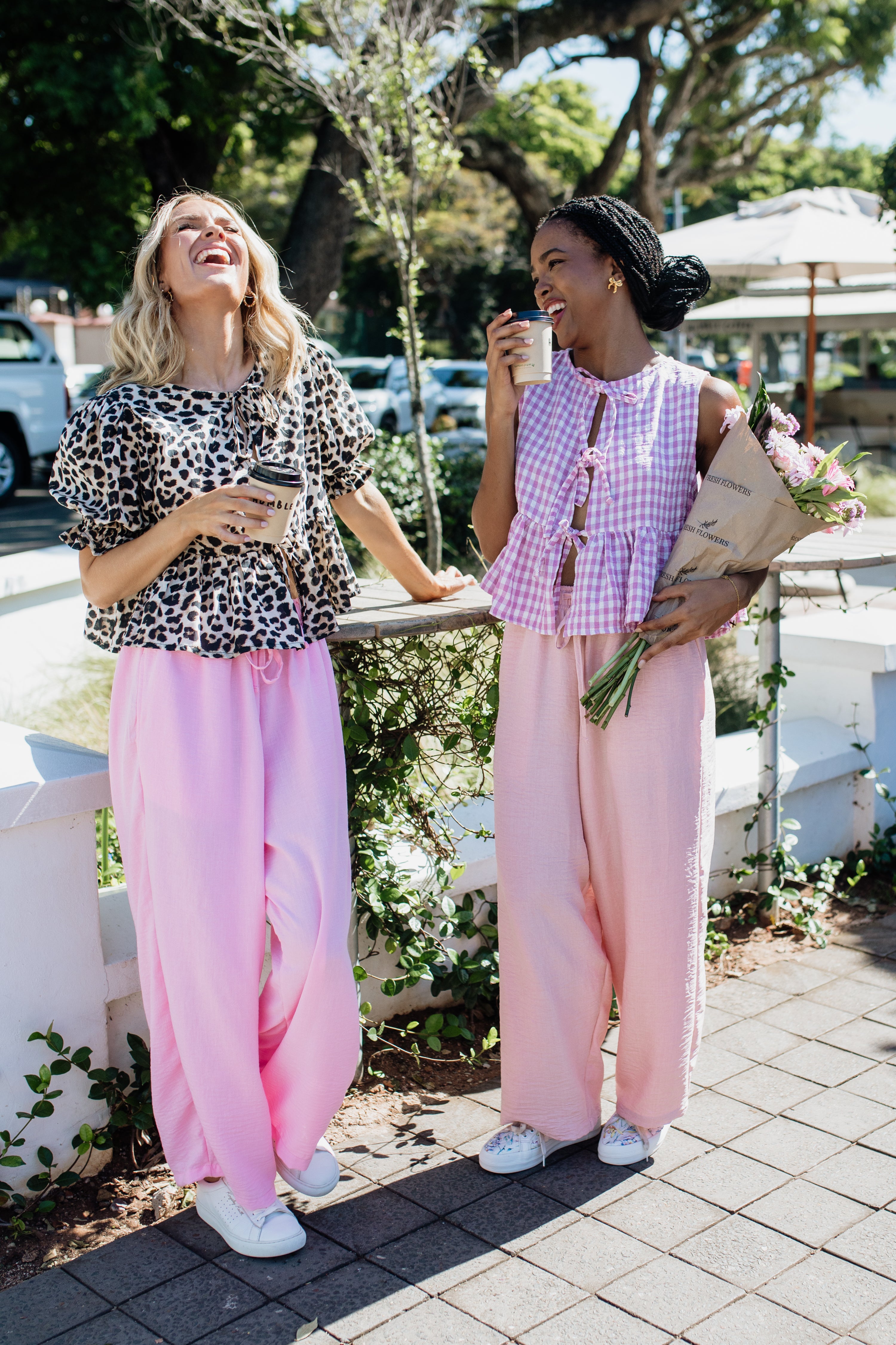 London Sleeveless Top | Lilac Gingham