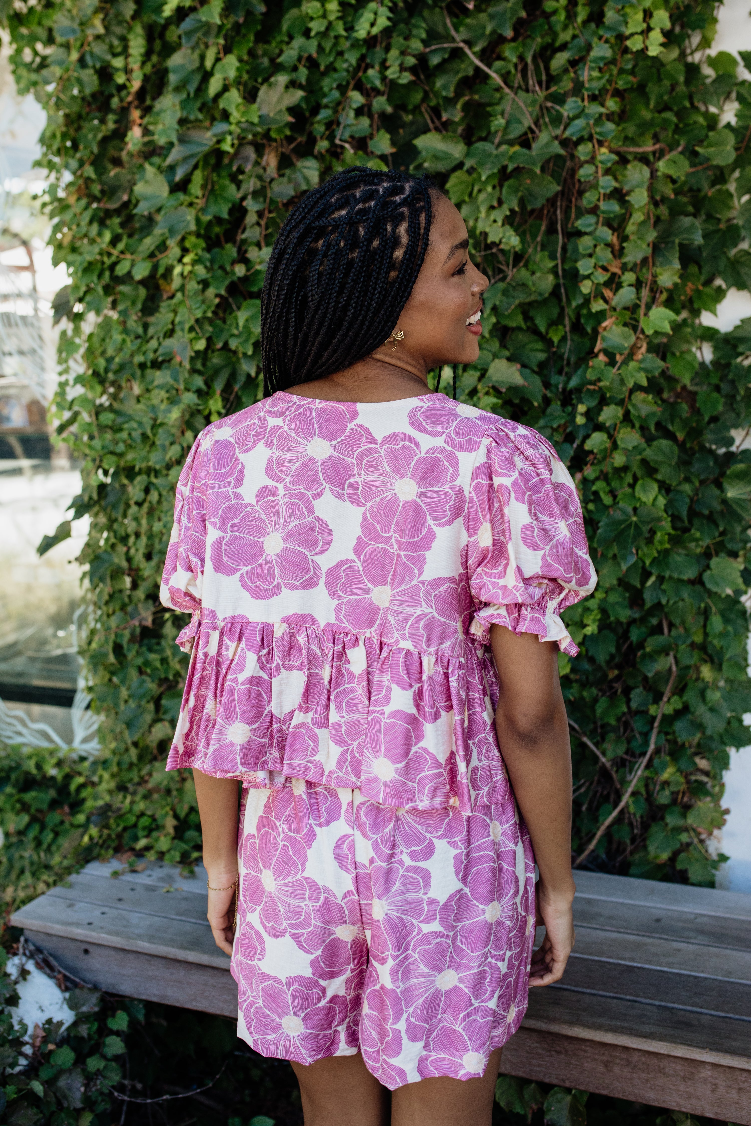 London Shortsleeve Set | Lilac Floral