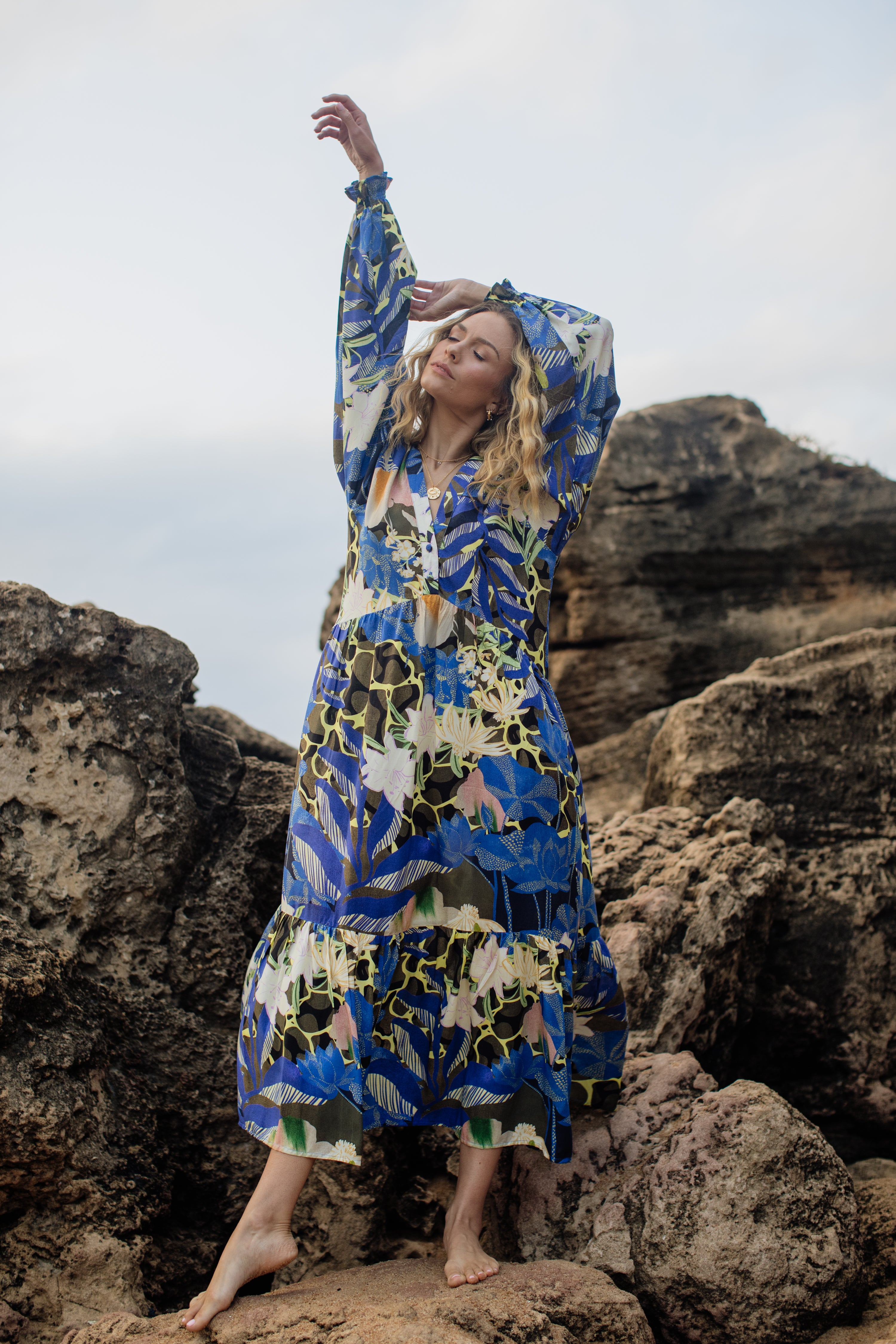 Lucia Dress | Ocean Bloom