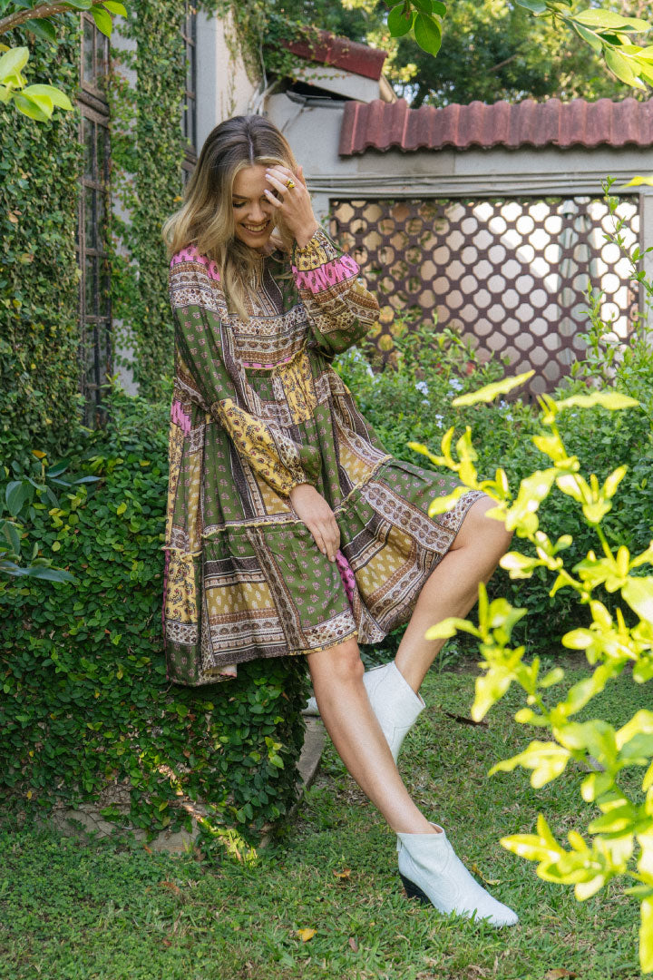 Beverly Dress | Olive Floral