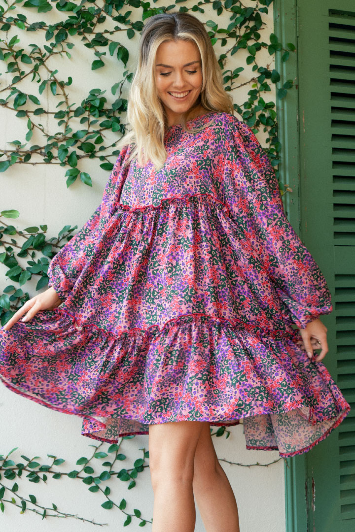 Beverly Dress | Pink Floral