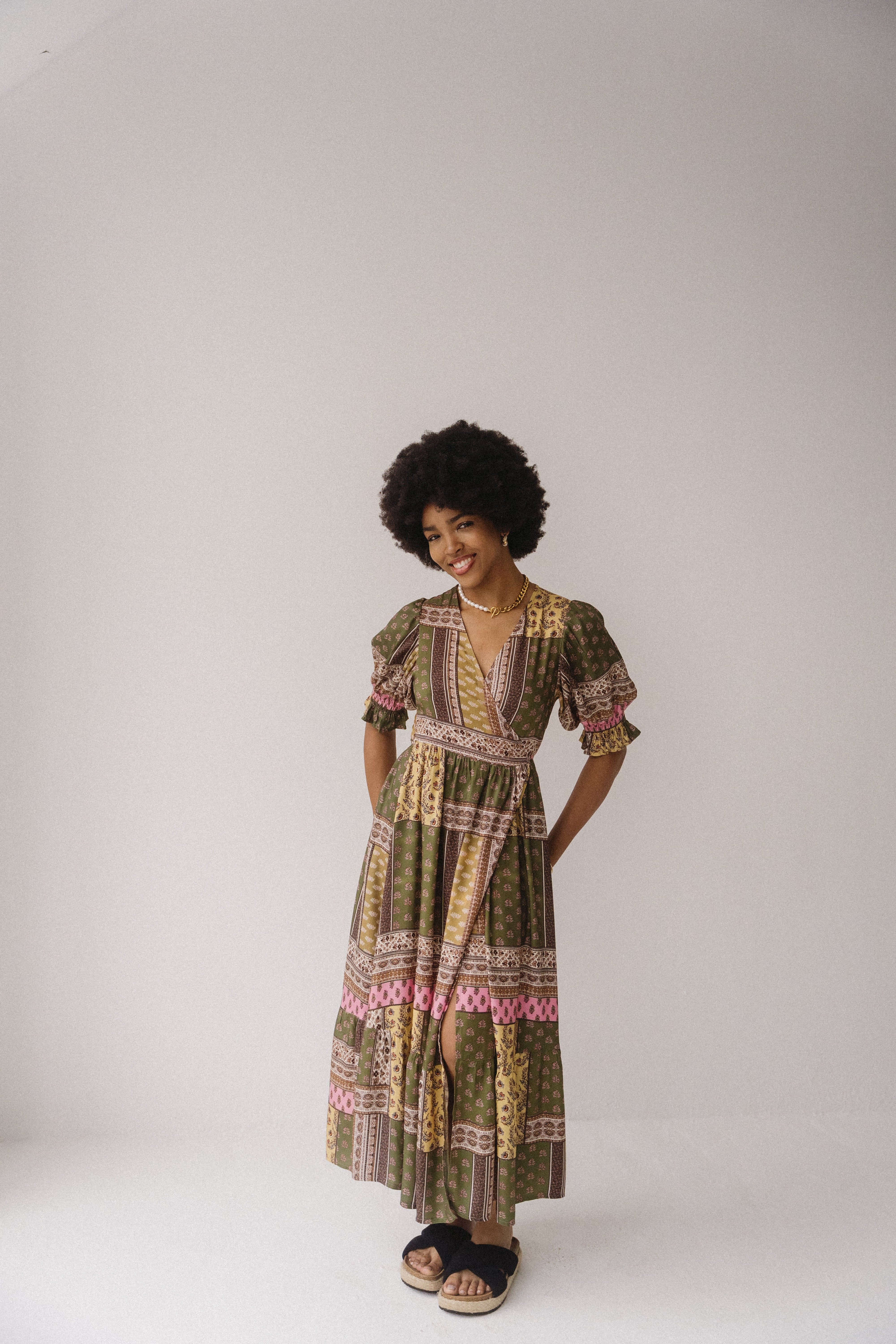 Giulia Dress | Olive Floral