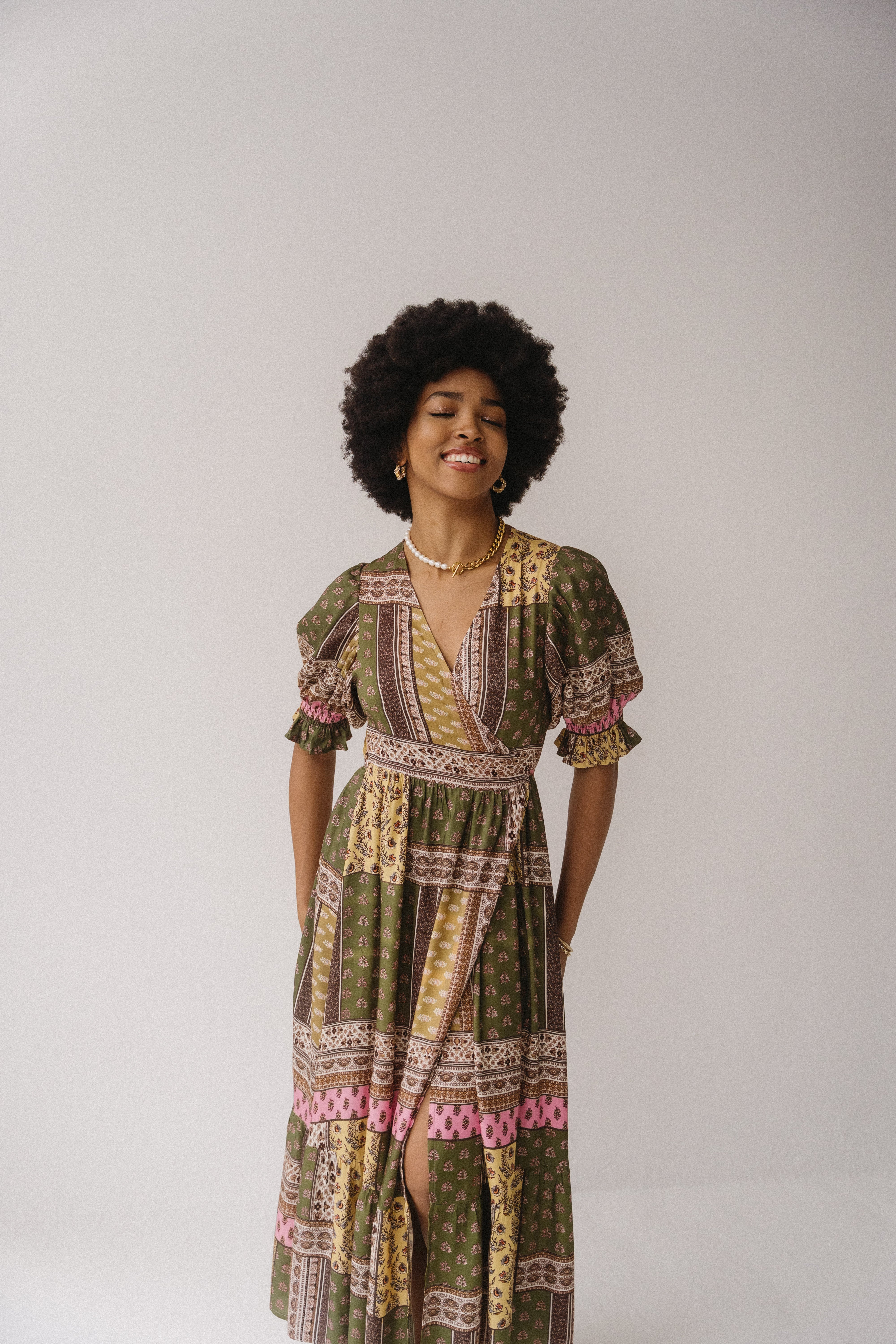 Giulia Dress | Olive Floral